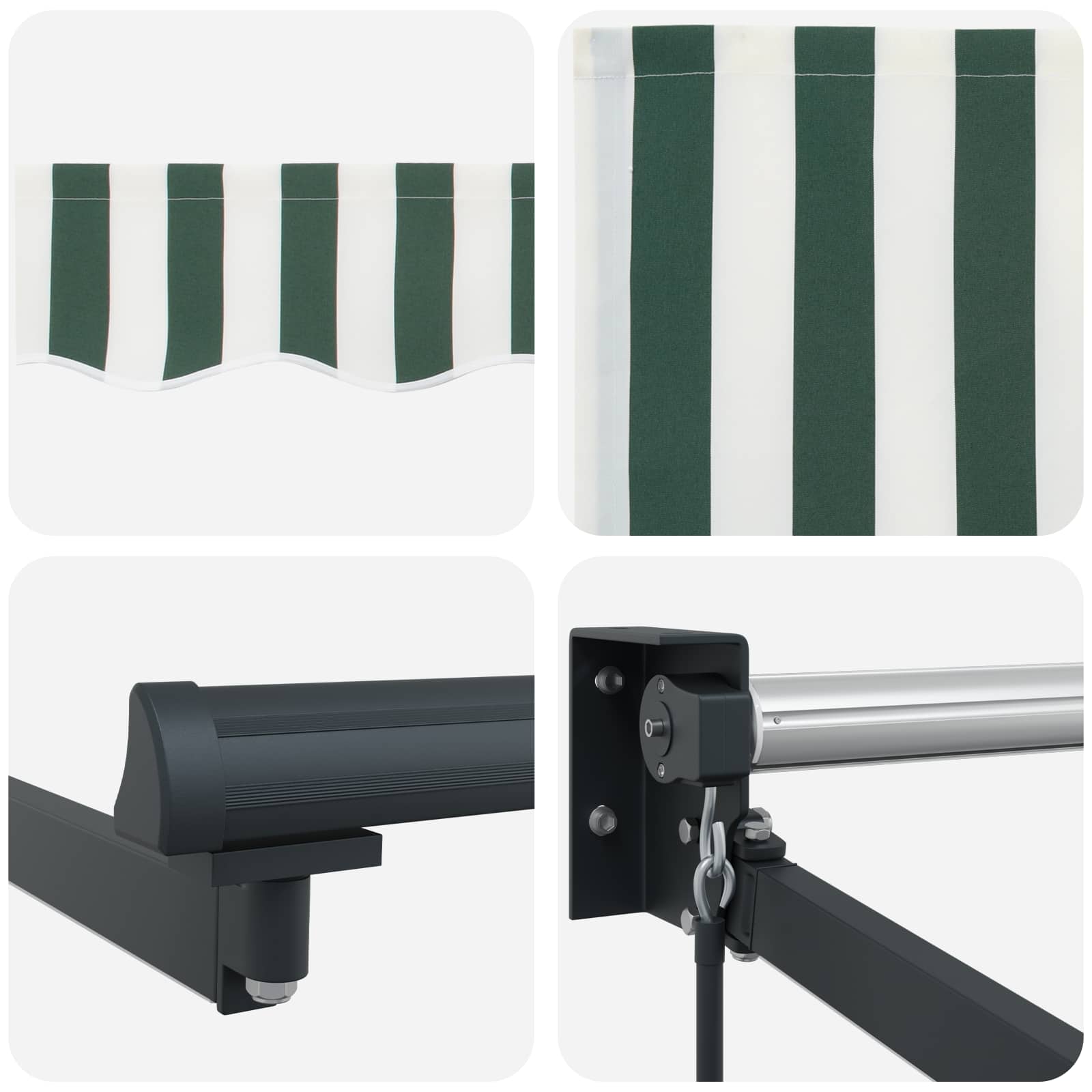 Ručna zlačivna tenda s LED diodama 4,5 × 3 m