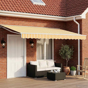 Ručno sklopiva tenda Žuta i bijela 4,5 × 3,5 m
