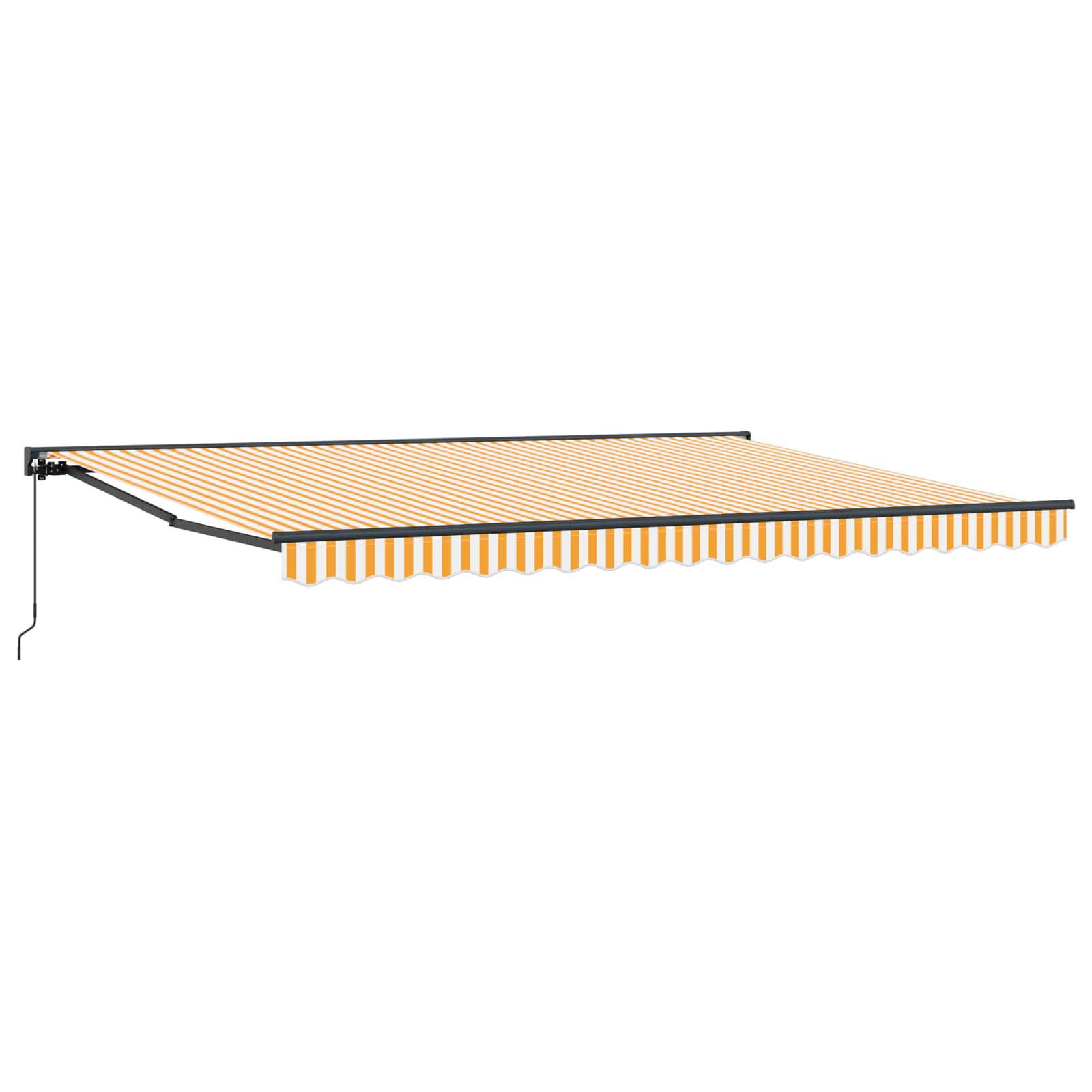 Ručno sklopiva tenda Žuta i bijela 5 × 3,5 m
