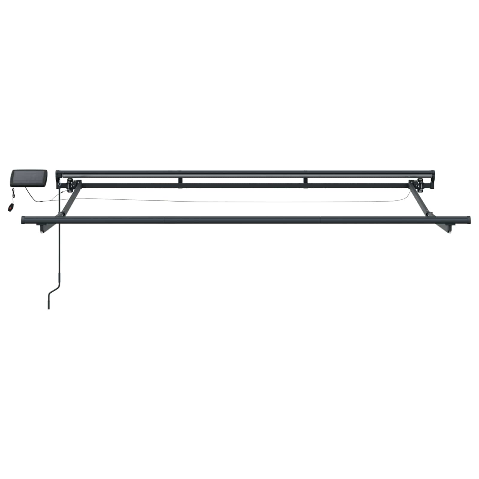Ručni okvir tende s LED-ima Krem i Antracit 3 x 2,5 m