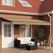 Ručni okvir tende s LED-ima Zelena, Žuta, Antracit 5 × 3,5 m