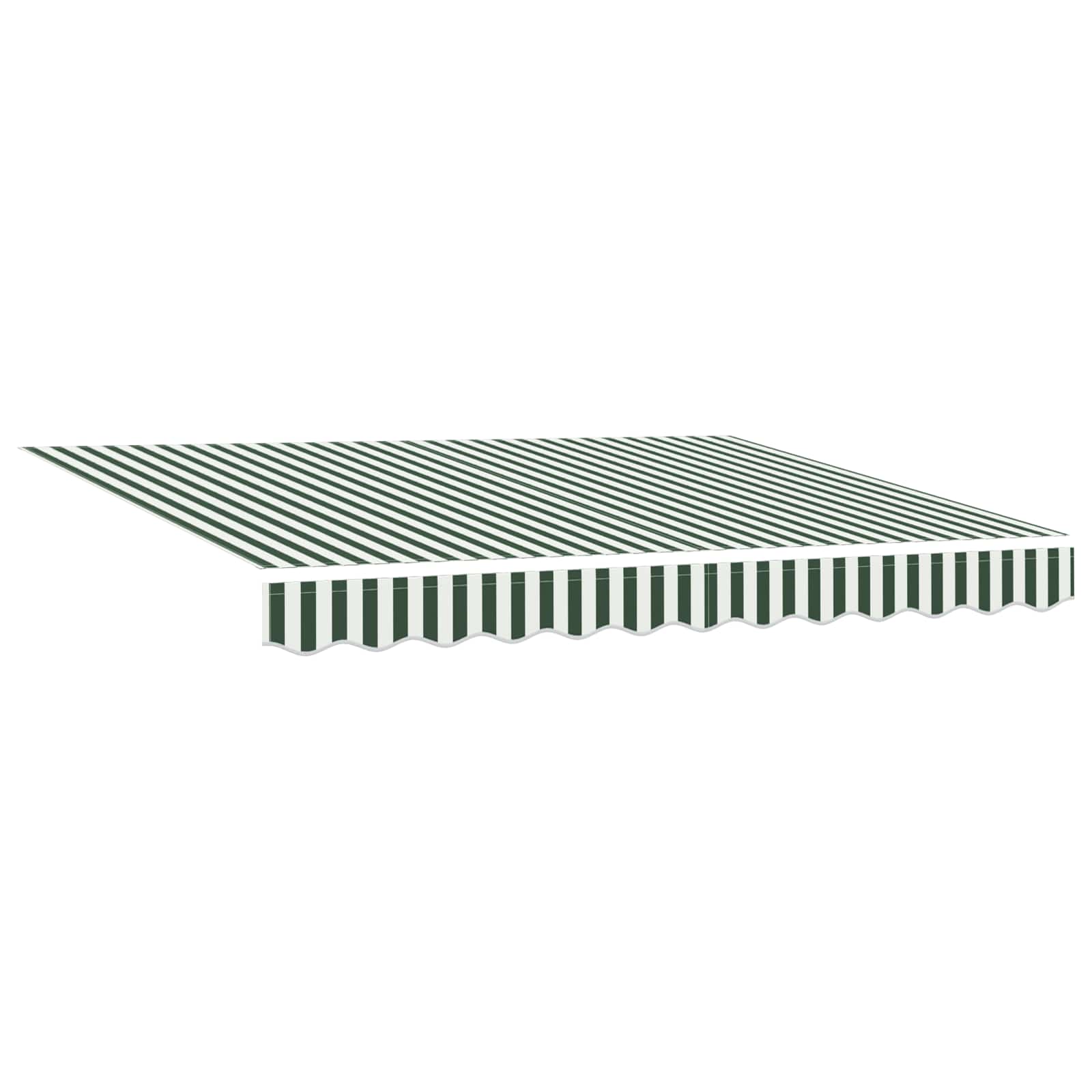 Električna retraktabilna tenda Zelena i bijela 3,5 x 2 m
