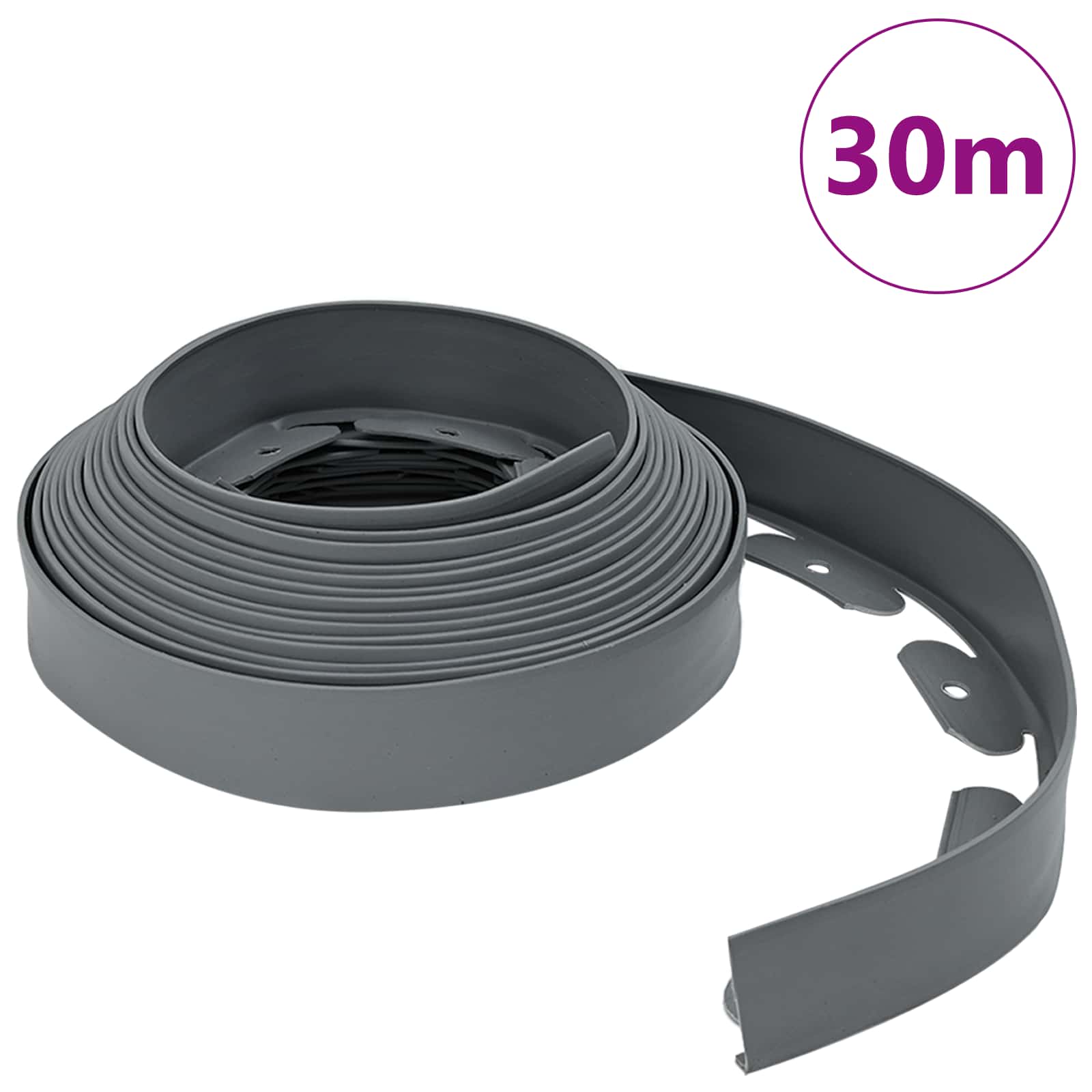 Rubnjaci za travnjak Siva 3000 x 4 x 5 cm Plastika