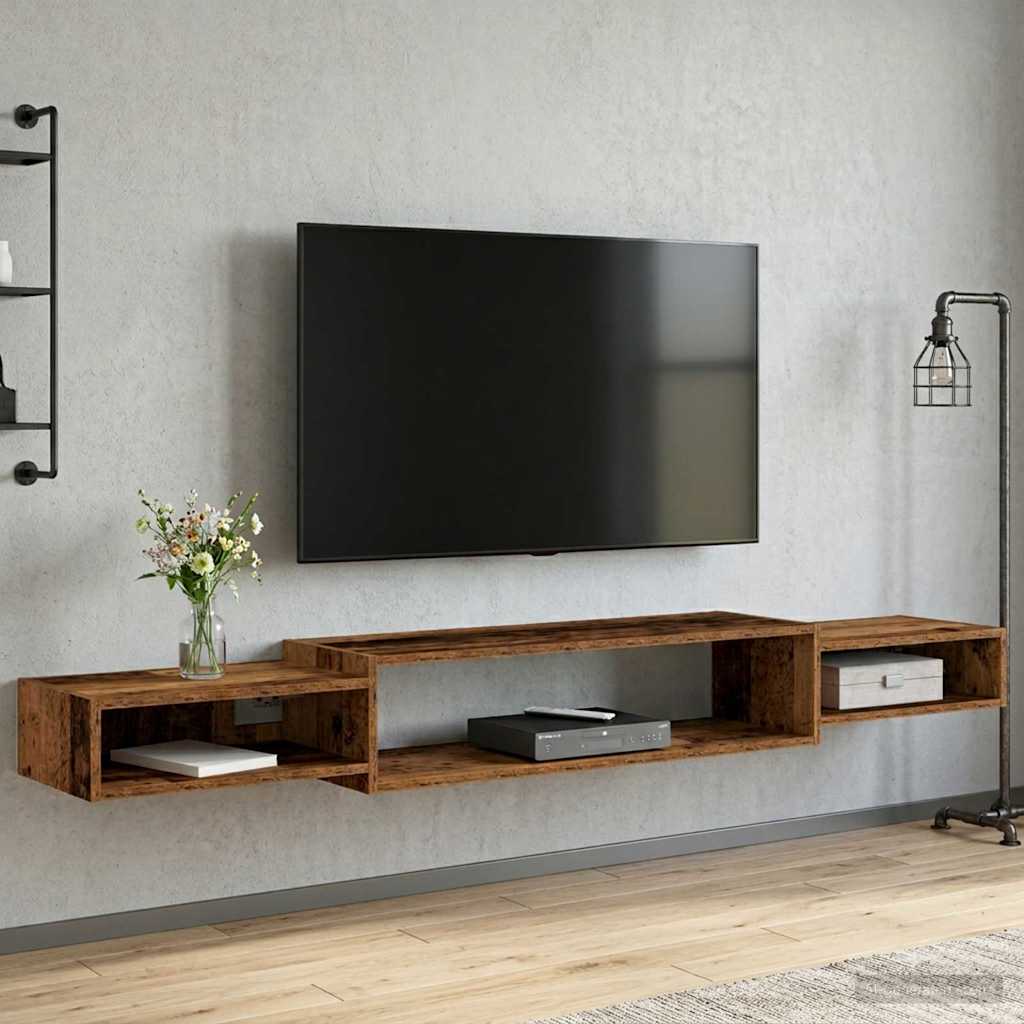 TV ormar za montažu na zid Zidna montaža Staro drvo
