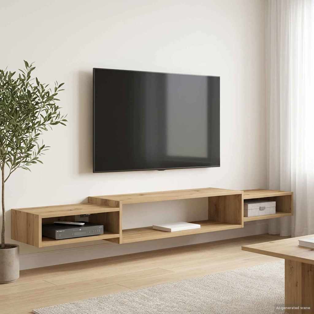 TV ormar za montažu na zid Zidna montaža Hrast artisan