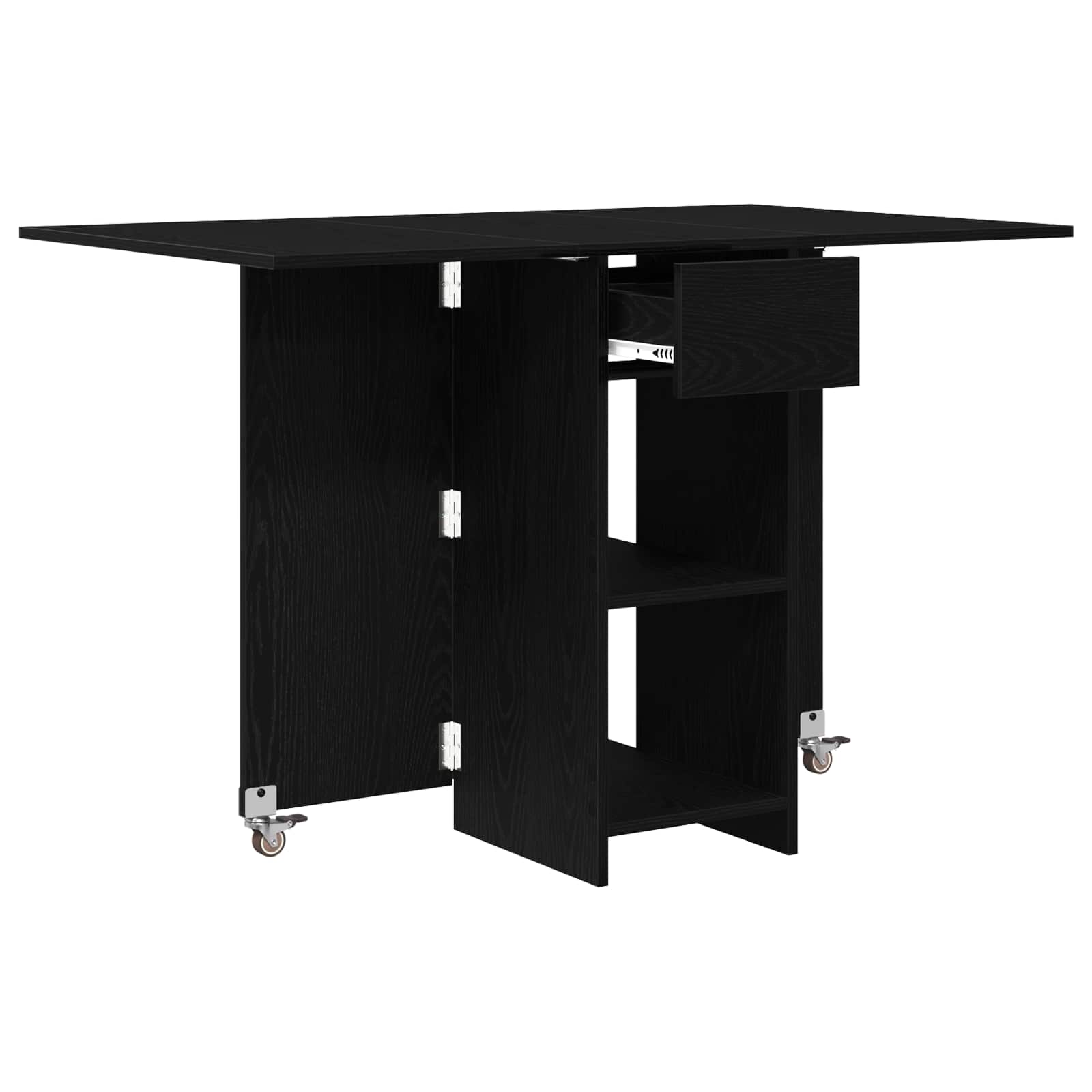 Blagovaonski stol 115 x 70 x 75 cm Konstruirano drvo Crni hrast