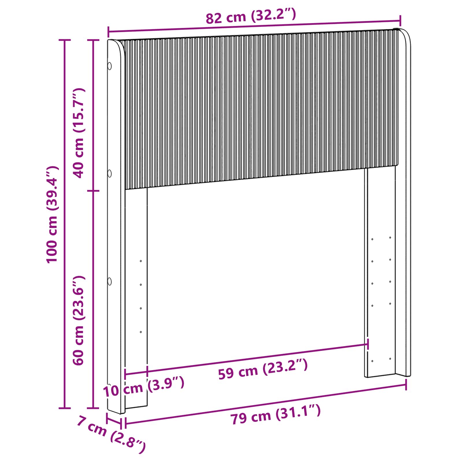 Uzglavlje Dimljeni hrast PB
