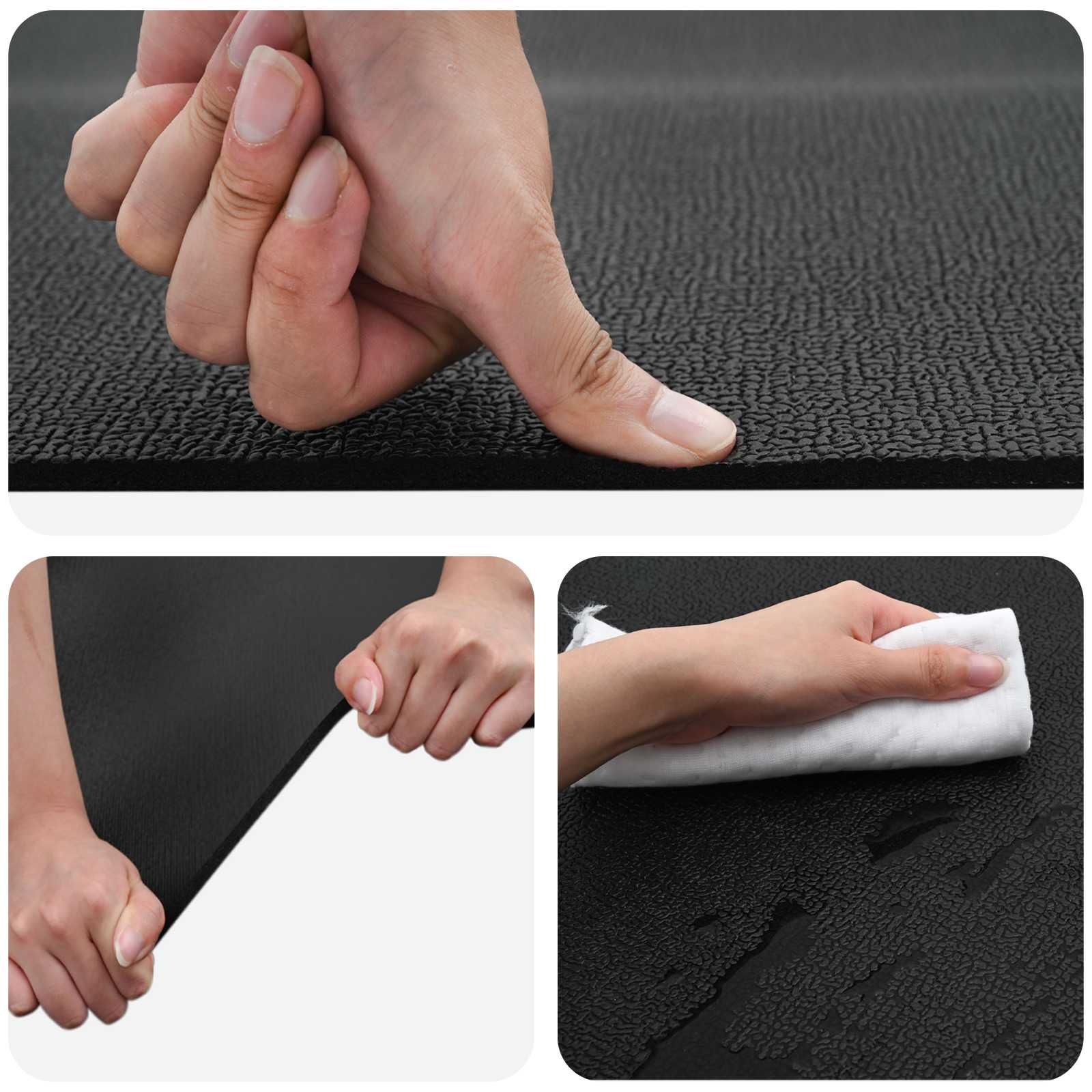 Sportska zaštita Mat Crna 183 x 122 x 0,6 cm PVC visoke gustoće