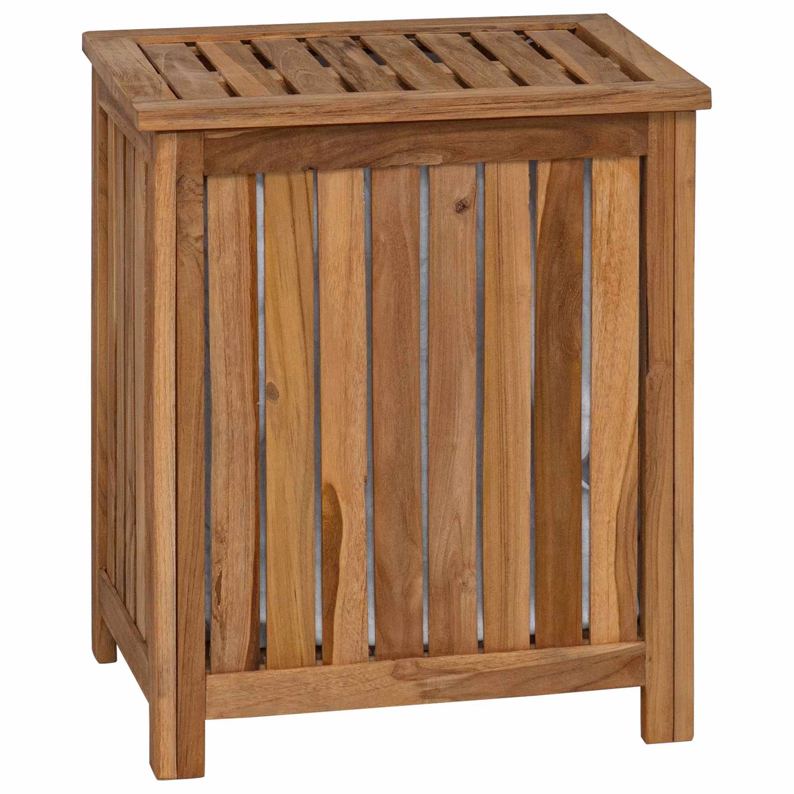 Košarica za rublje Prirodna Čvrsto teak drvo