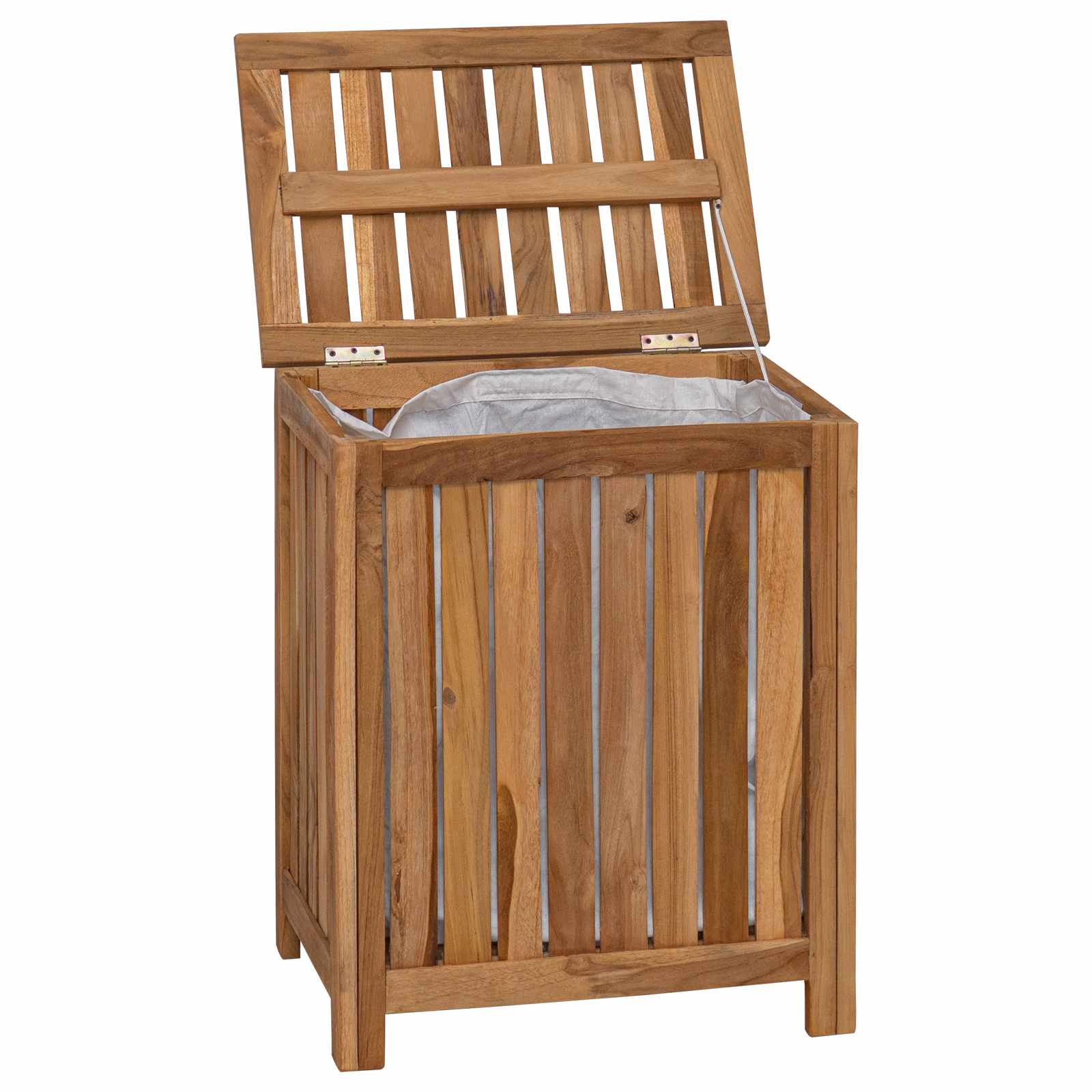 Košarica za rublje Prirodna Čvrsto teak drvo