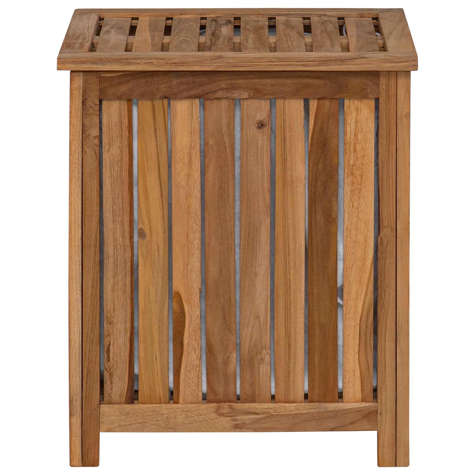 Košarica za rublje Prirodna Čvrsto teak drvo