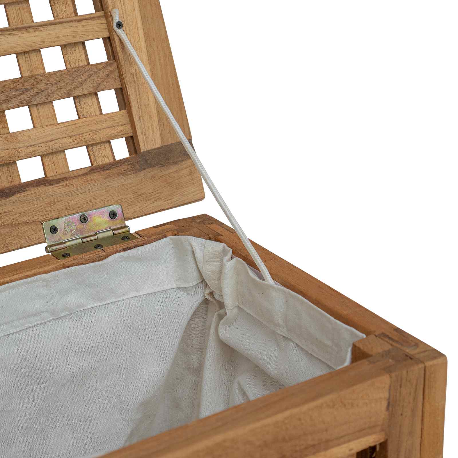 Košarica za rublje Prirodna 50 x 35 x 60 cm Čvrsto teak drvo
