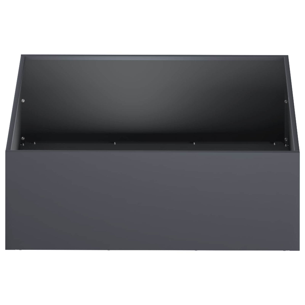 Vrtna saksija Antracit 60 x 60 x 20 cm Čelična vrata