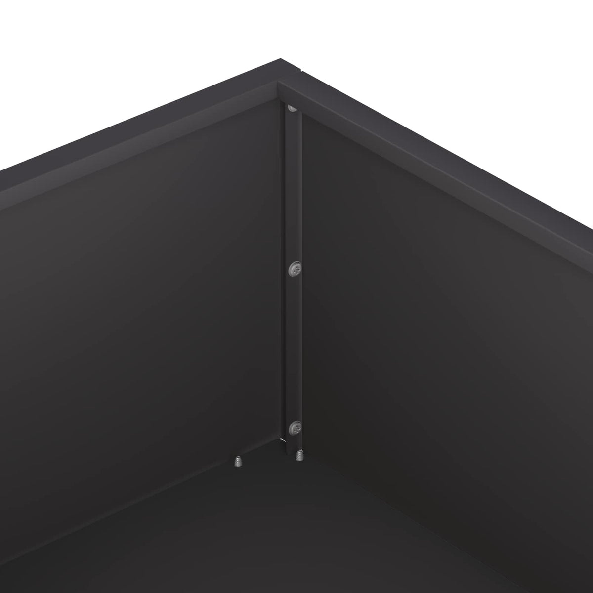 Vrtna saksija Crna 80 x 80 x 20 cm Čelična vrata