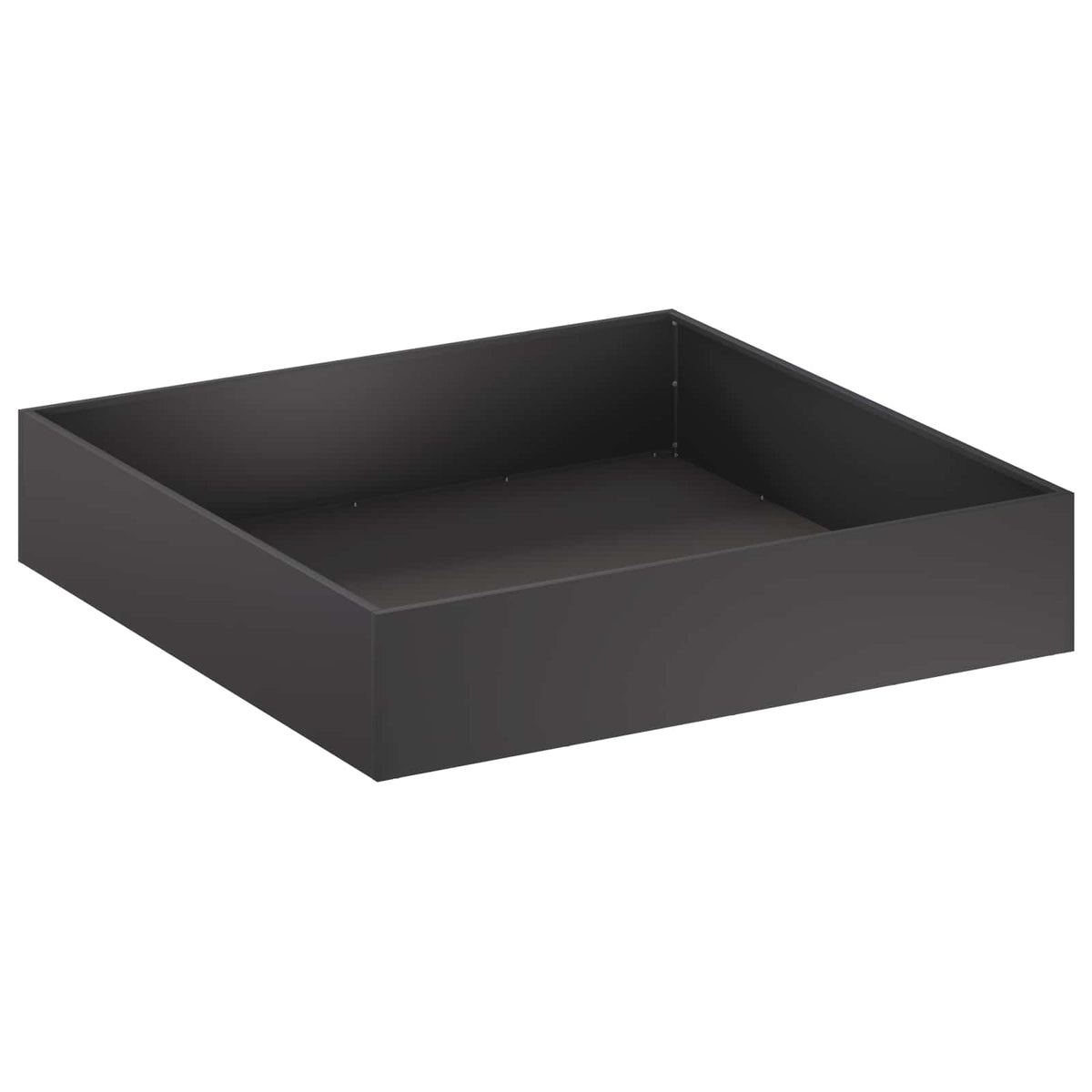 Vrtna saksija Crna 80 x 80 x 20 cm Čelična vrata
