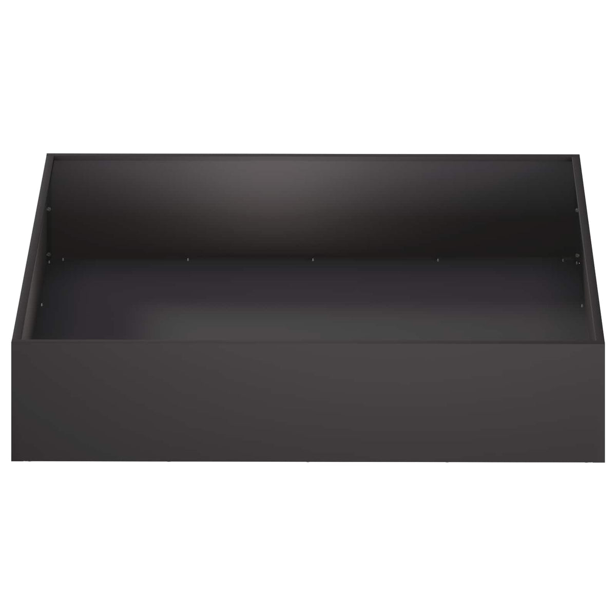 Vrtna saksija Crna 80 x 80 x 20 cm Čelična vrata