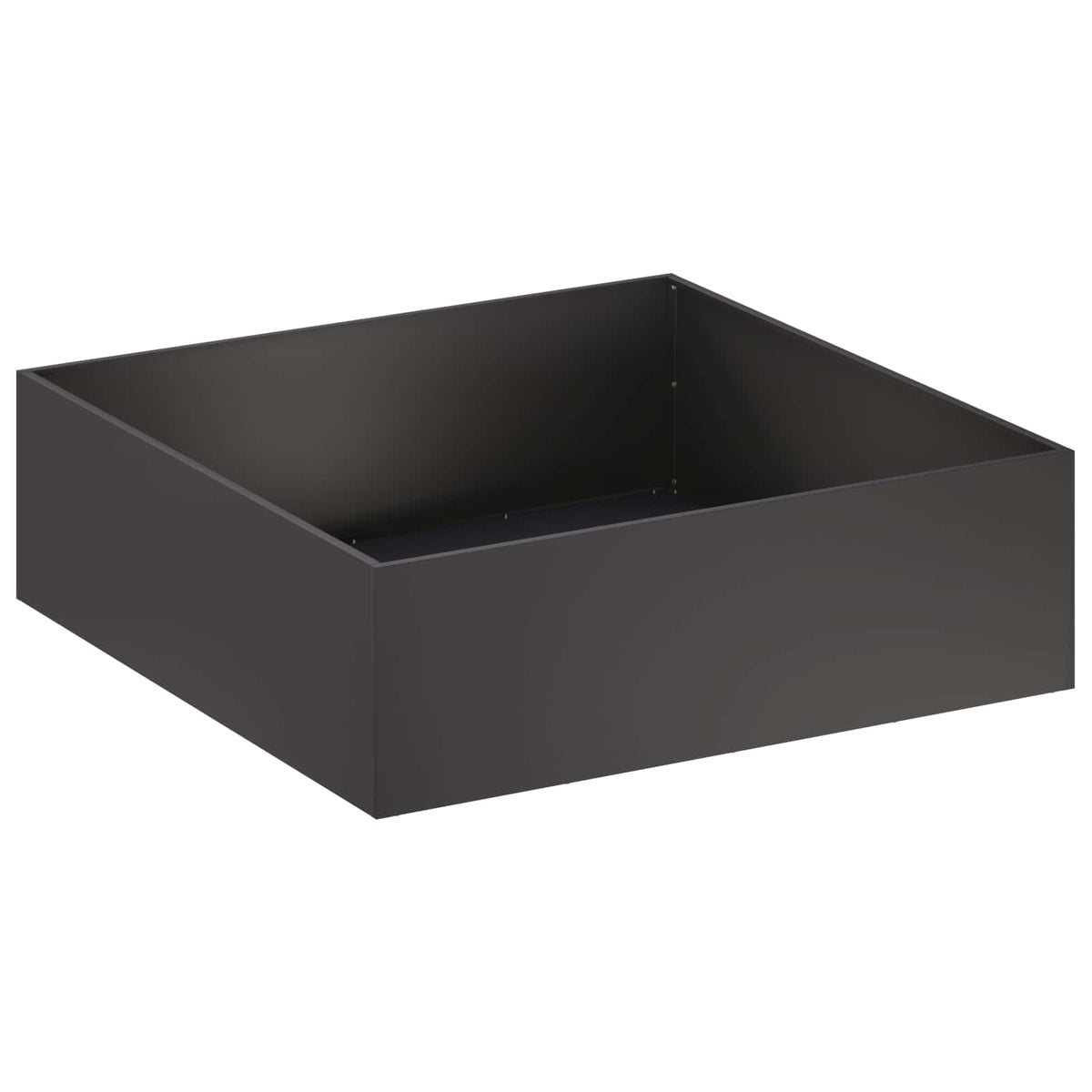 Vrtna saksija 2 kom. Crna 80 x 80 x 30 cm Čelična vrata