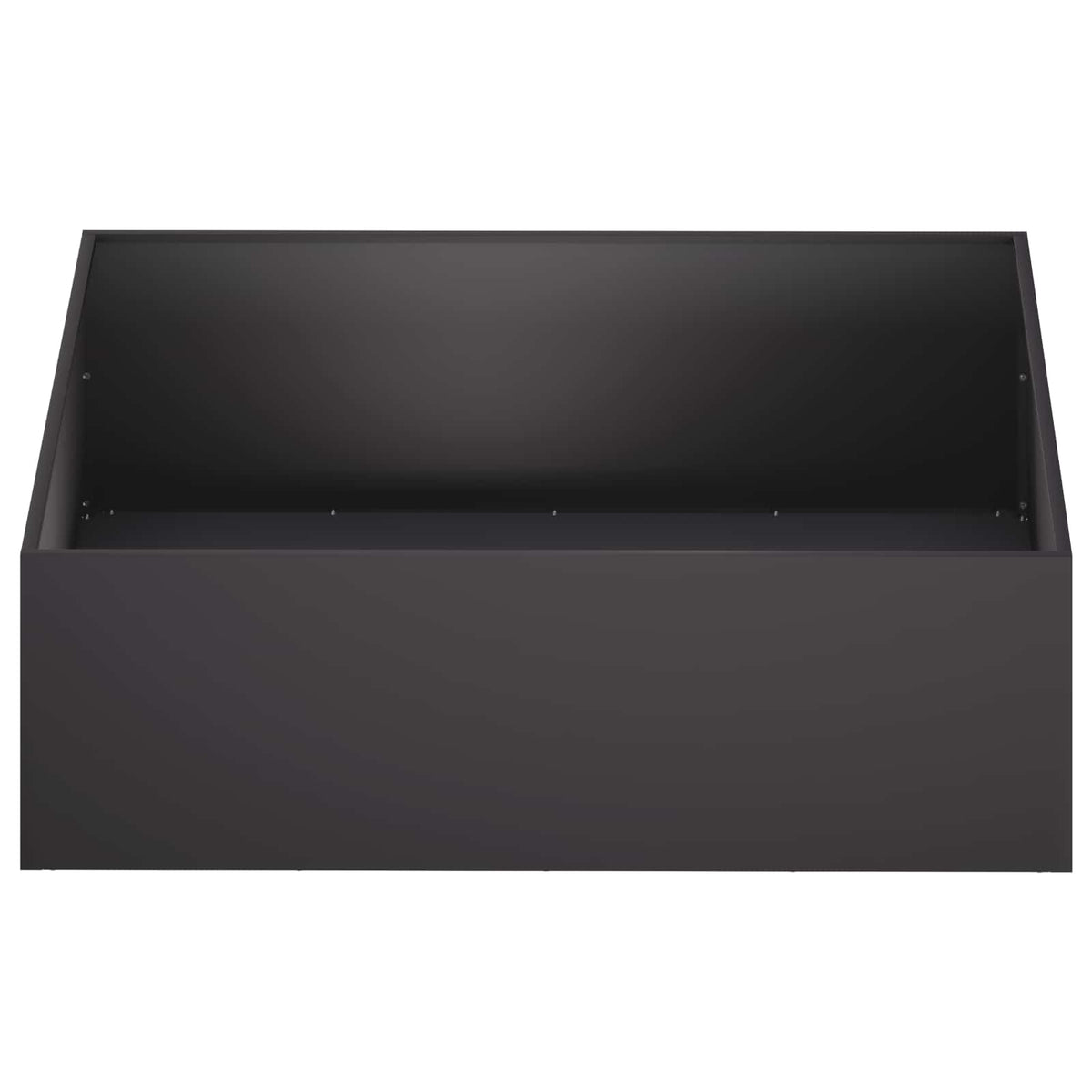 Vrtna saksija 2 kom. Crna 80 x 80 x 30 cm Čelična vrata