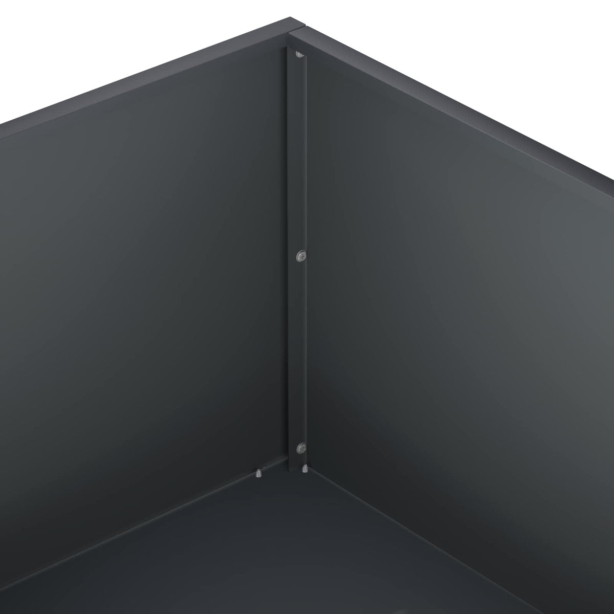 Vrtna saksija 2 kom. Antracit 80 x 80 x 30 cm Čelična vrata