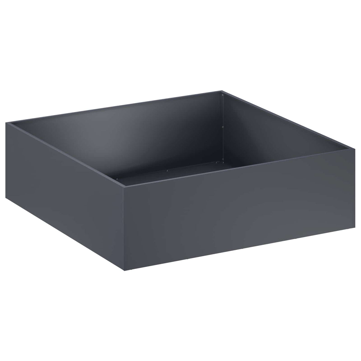 Vrtna saksija 2 kom. Antracit 80 x 80 x 30 cm Čelična vrata