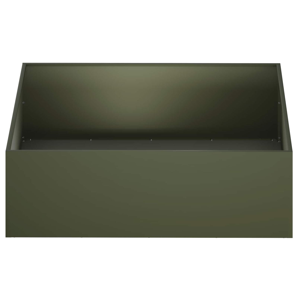 Vrtna saksija Maslinastozelena 80 x 80 x 30 cm Čelična vrata