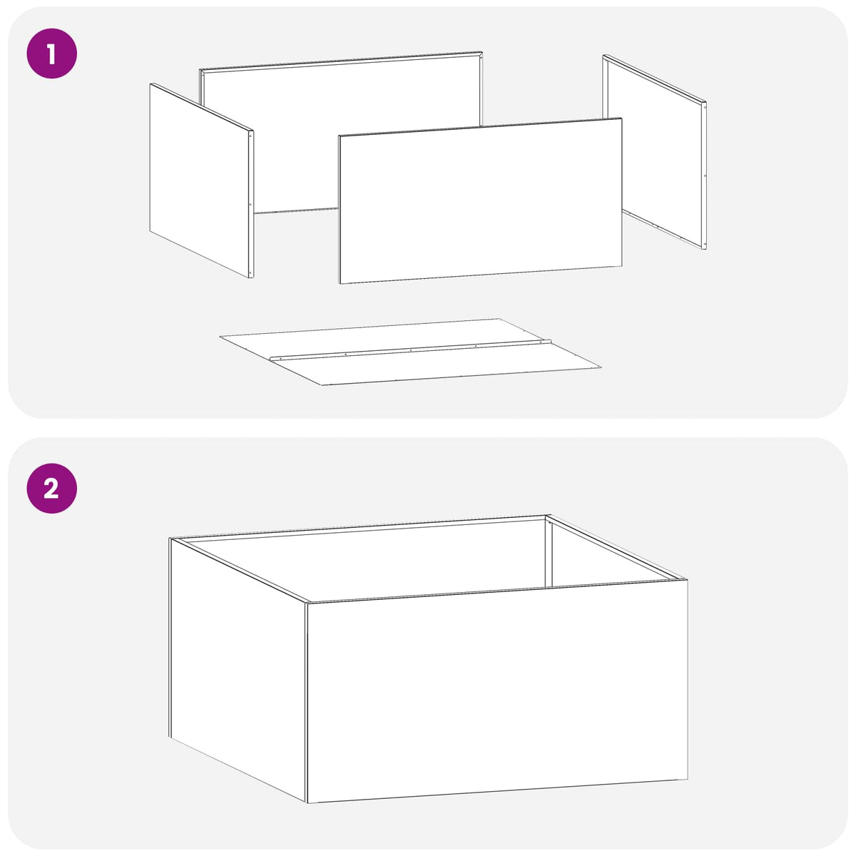 Vrtna saksija Bijela 60 x 60 x 40 cm Čelična vrata