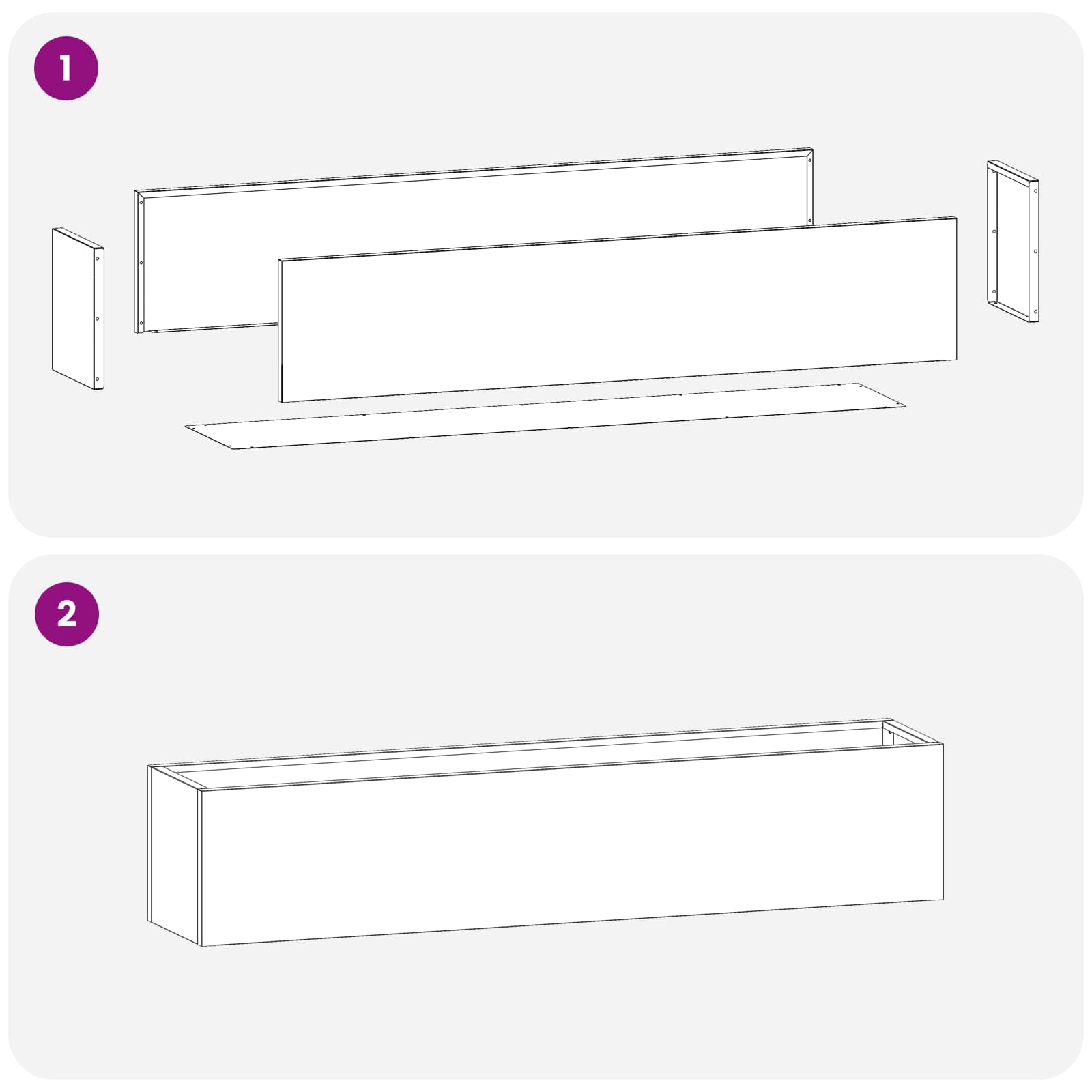 Vrtna saksija Rđa 100 x 20 x 20 cm Otporni čelik