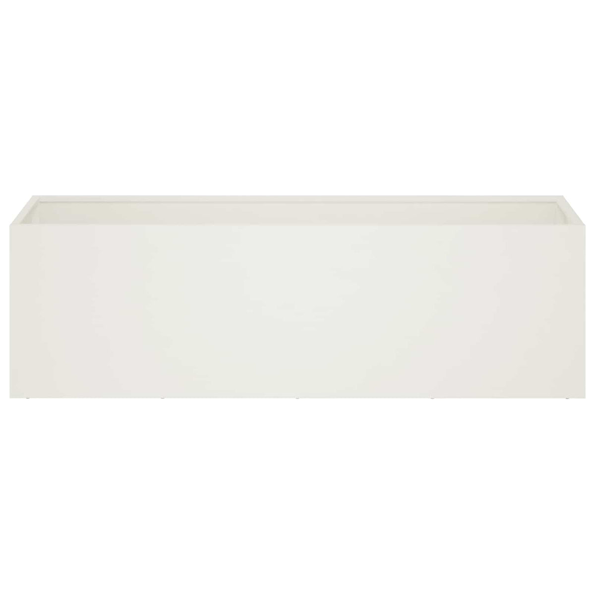 Vrtna saksija 2 kom. Bijela 80 x 30 x 30 cm Čelična vrata