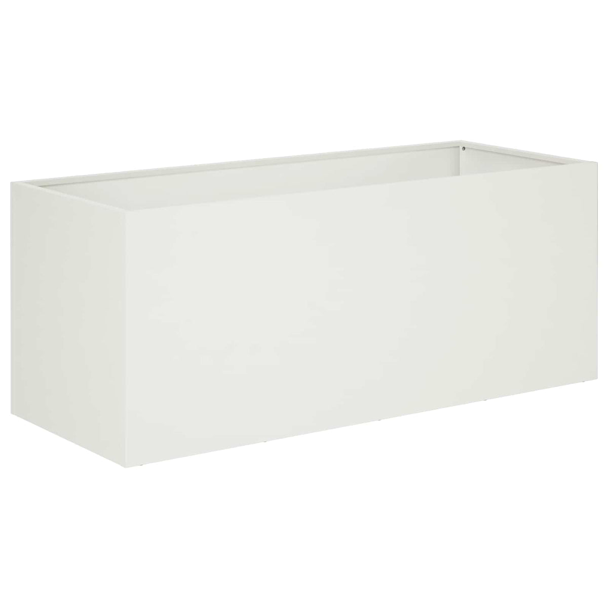 Vrtna saksija 2 kom. Bijela 80 x 40 x 40 cm Čelična vrata