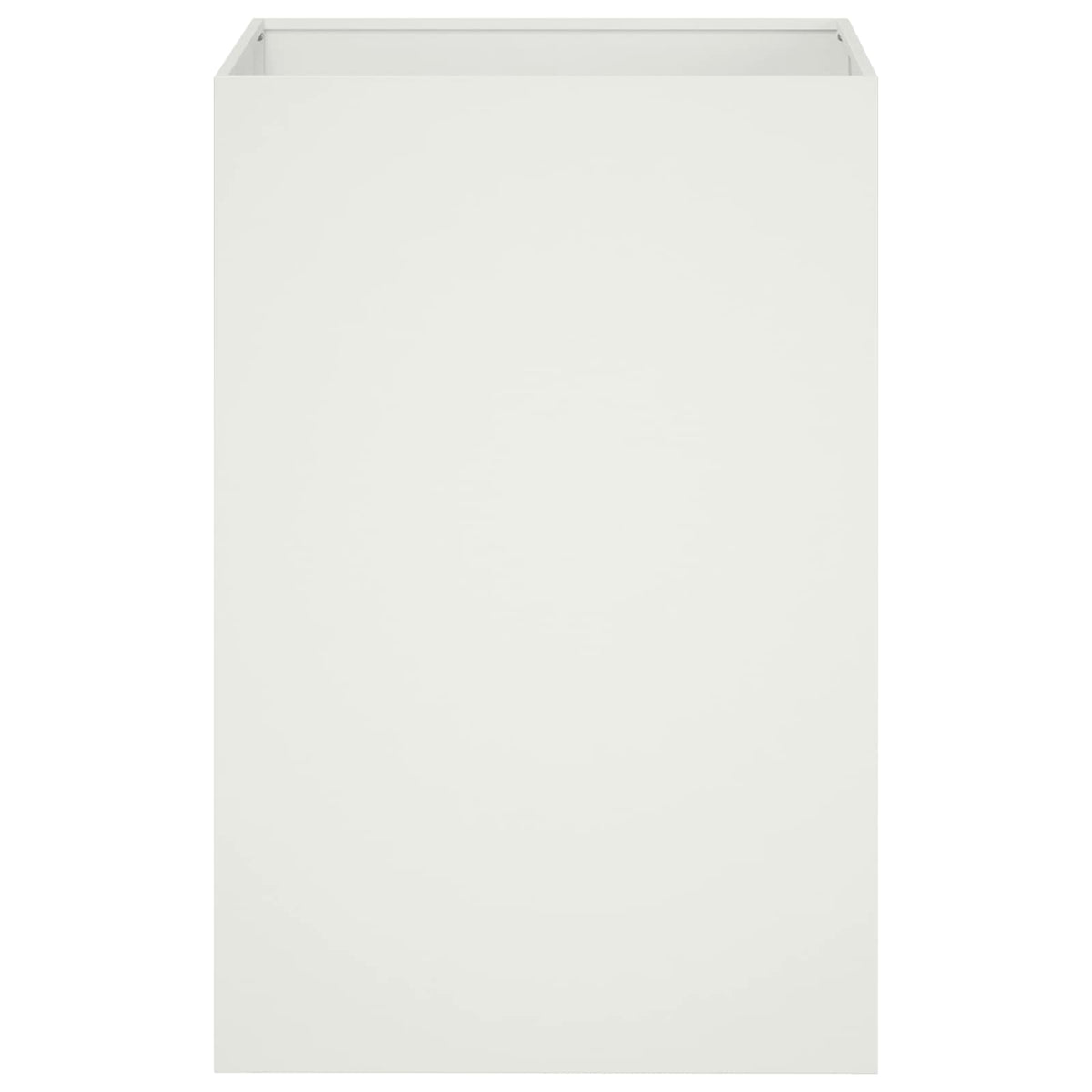Vrtna saksija 2 kom. Bijela 40 x 40 x 75 cm Čelična vrata