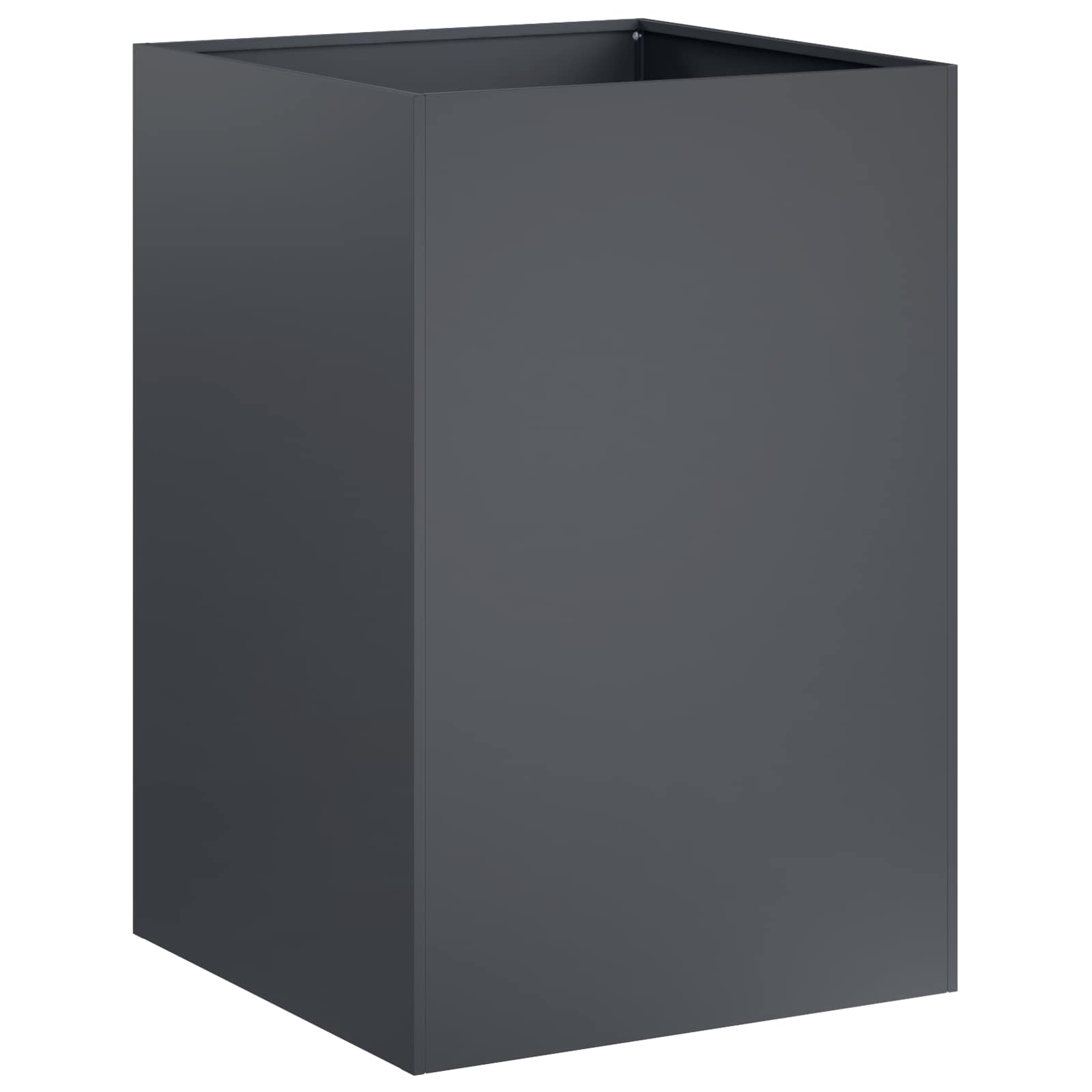 Vrtna saksija 2 kom. Antracit 50 x 50 x 75 cm Čelična vrata