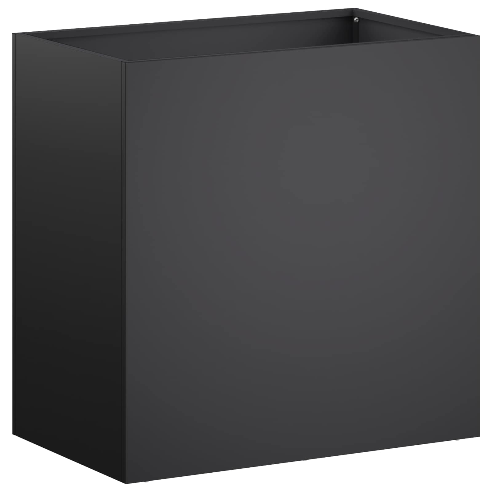 Vrtna saksija Crna 50 x 30 x 40 cm Čelična vrata