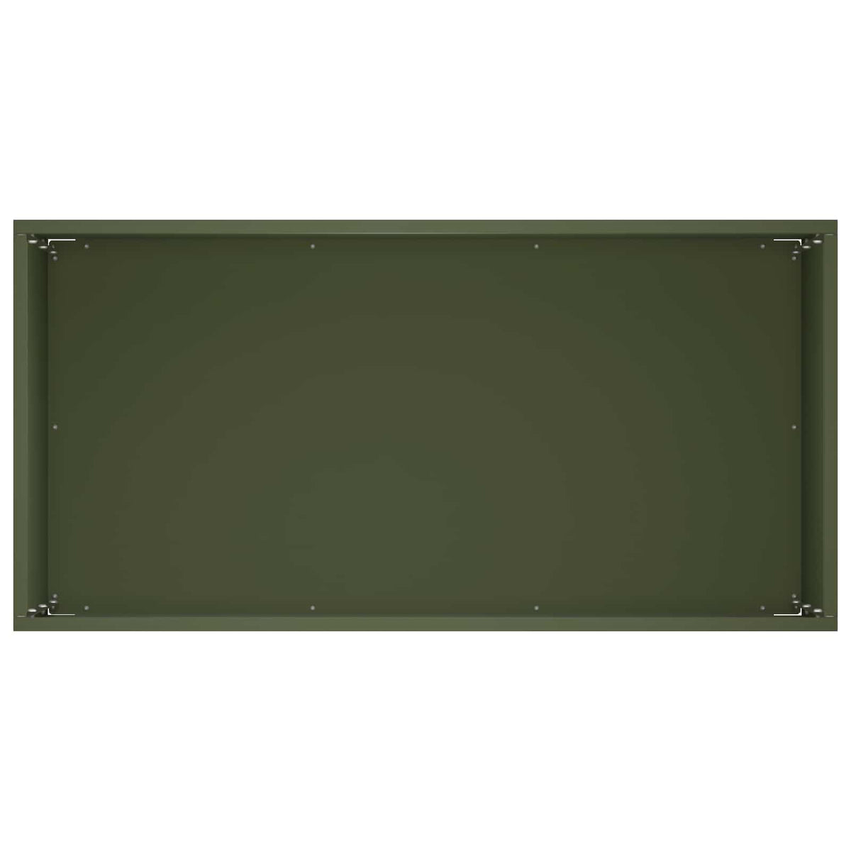 Vrtna saksija Maslinastozelena 60 x 30 x 50 cm Čelična vrata
