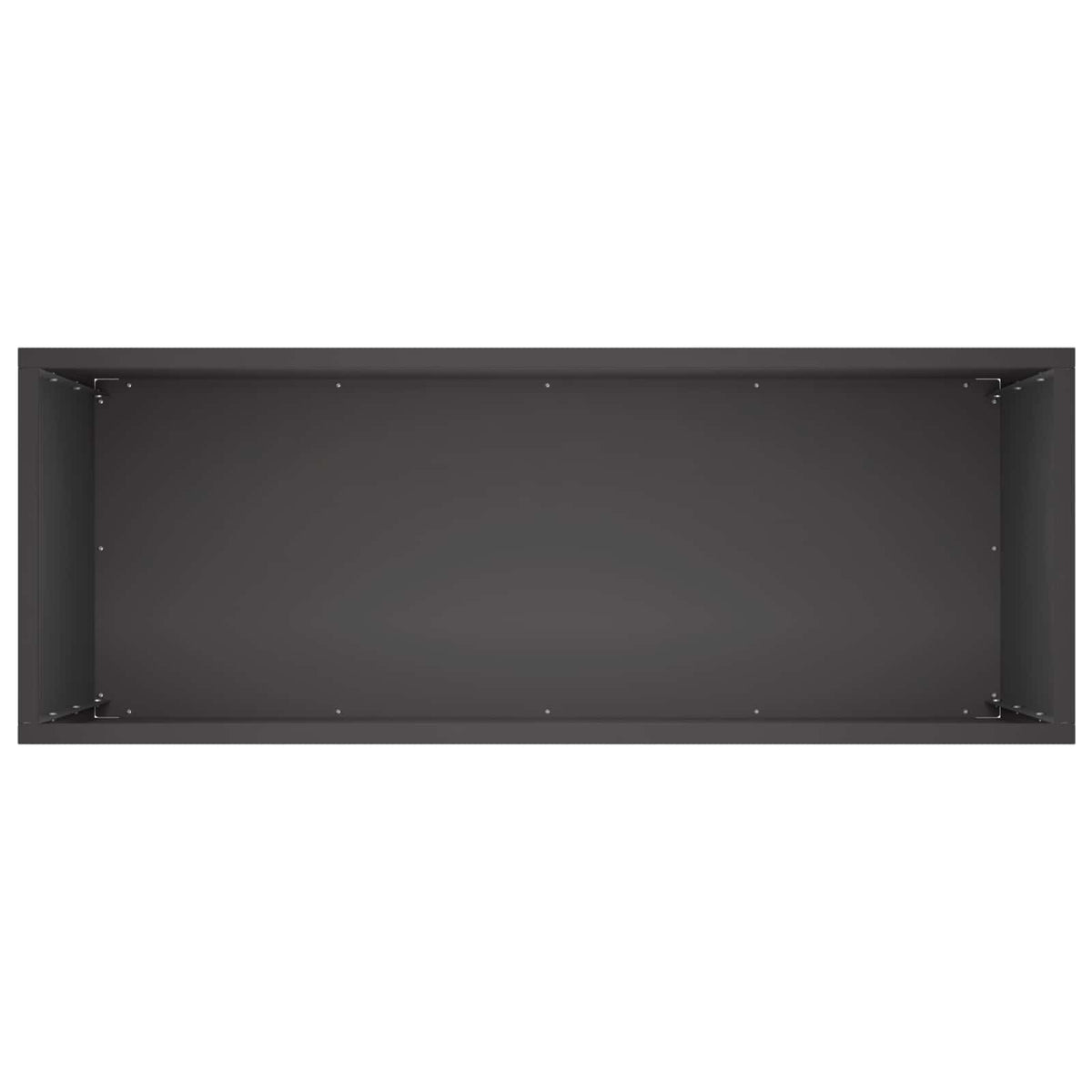 Vrtna saksija 2 kom. Crna 80 x 30 x 40 cm Čelična vrata
