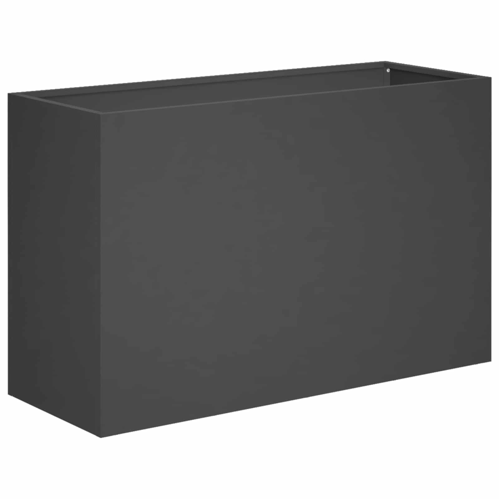 Vrtna saksija Crna 80 x 40 x 50 cm Čelična vrata