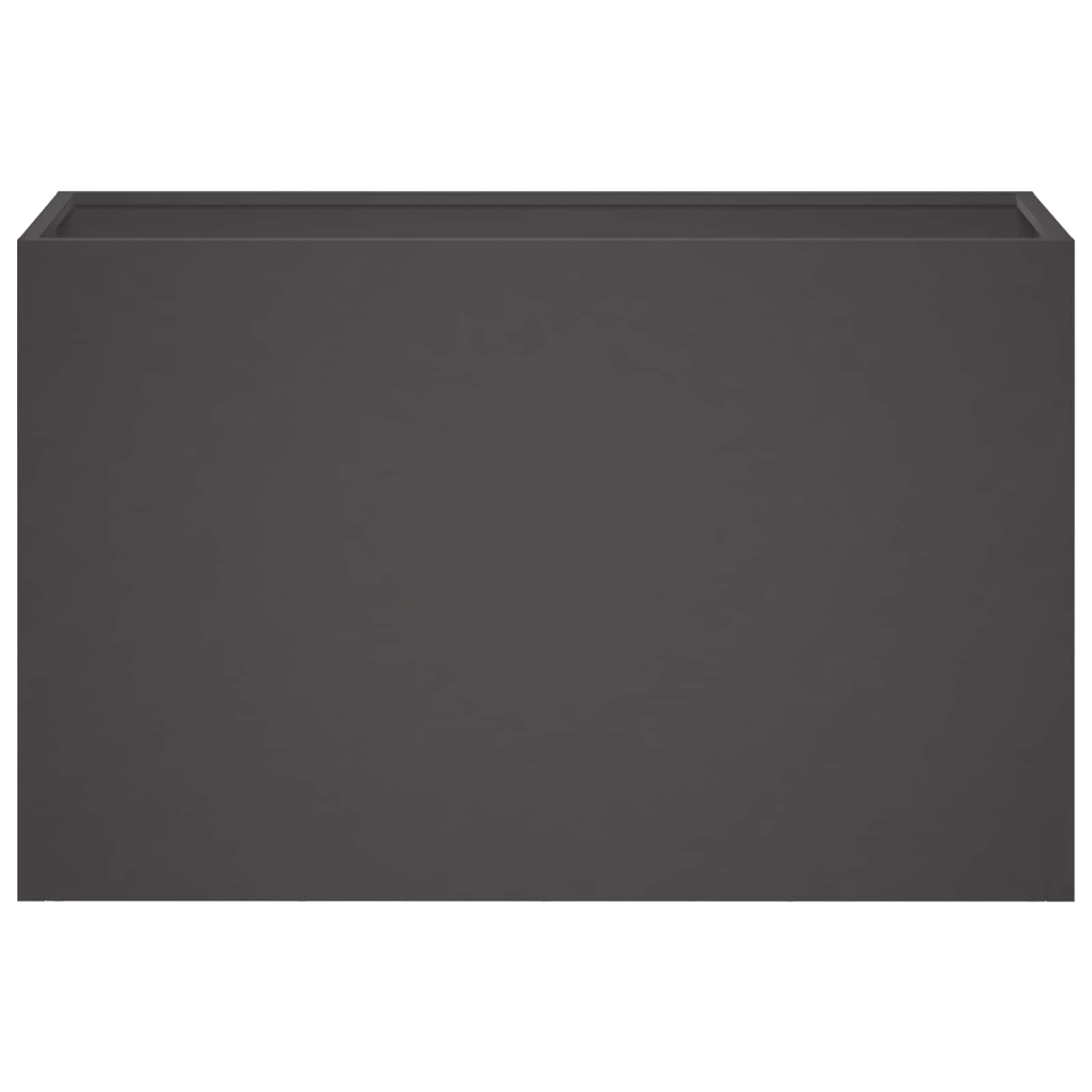 Vrtna saksija Crna 80 x 40 x 50 cm Čelična vrata