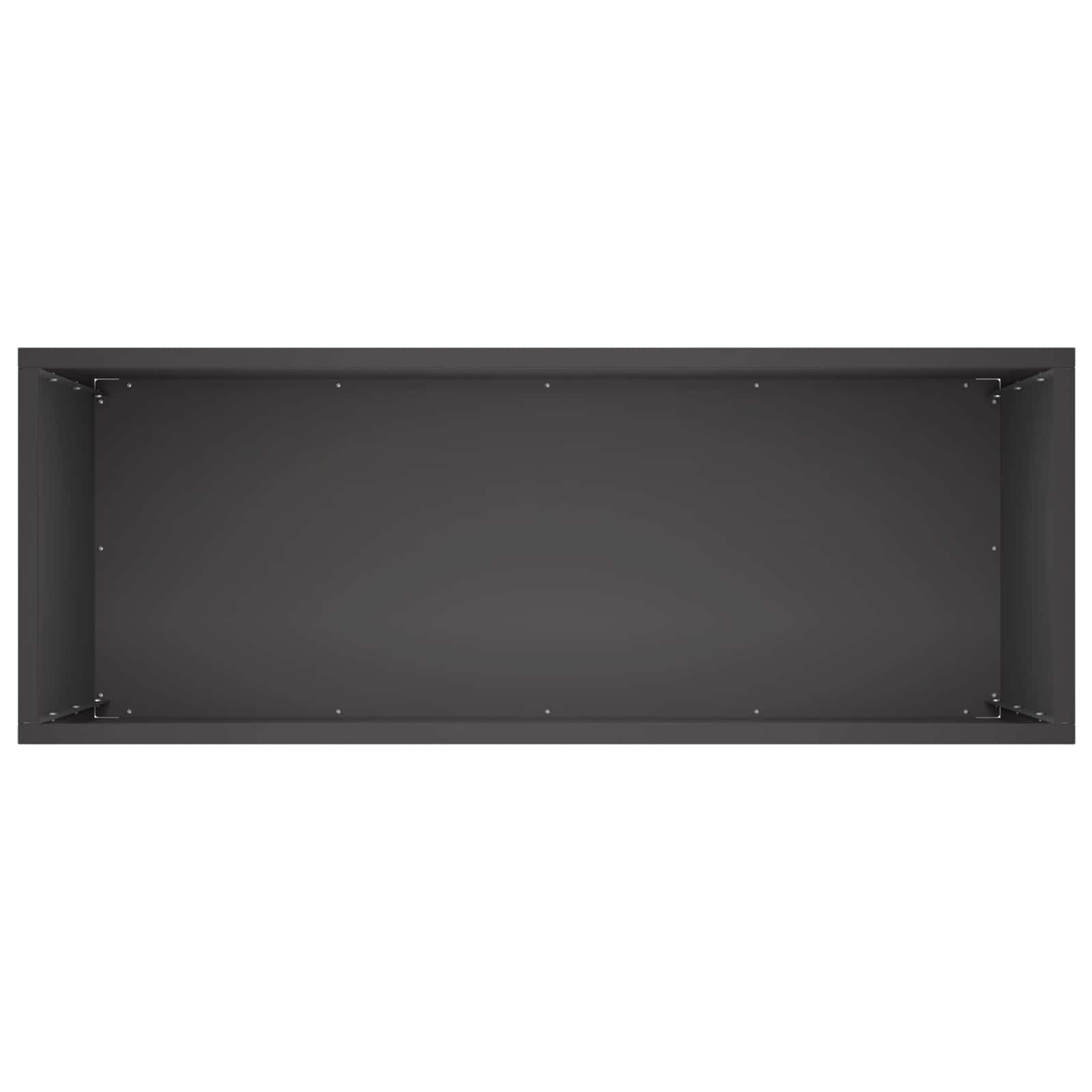 Vrtna saksija Crna 80 x 40 x 50 cm Čelična vrata