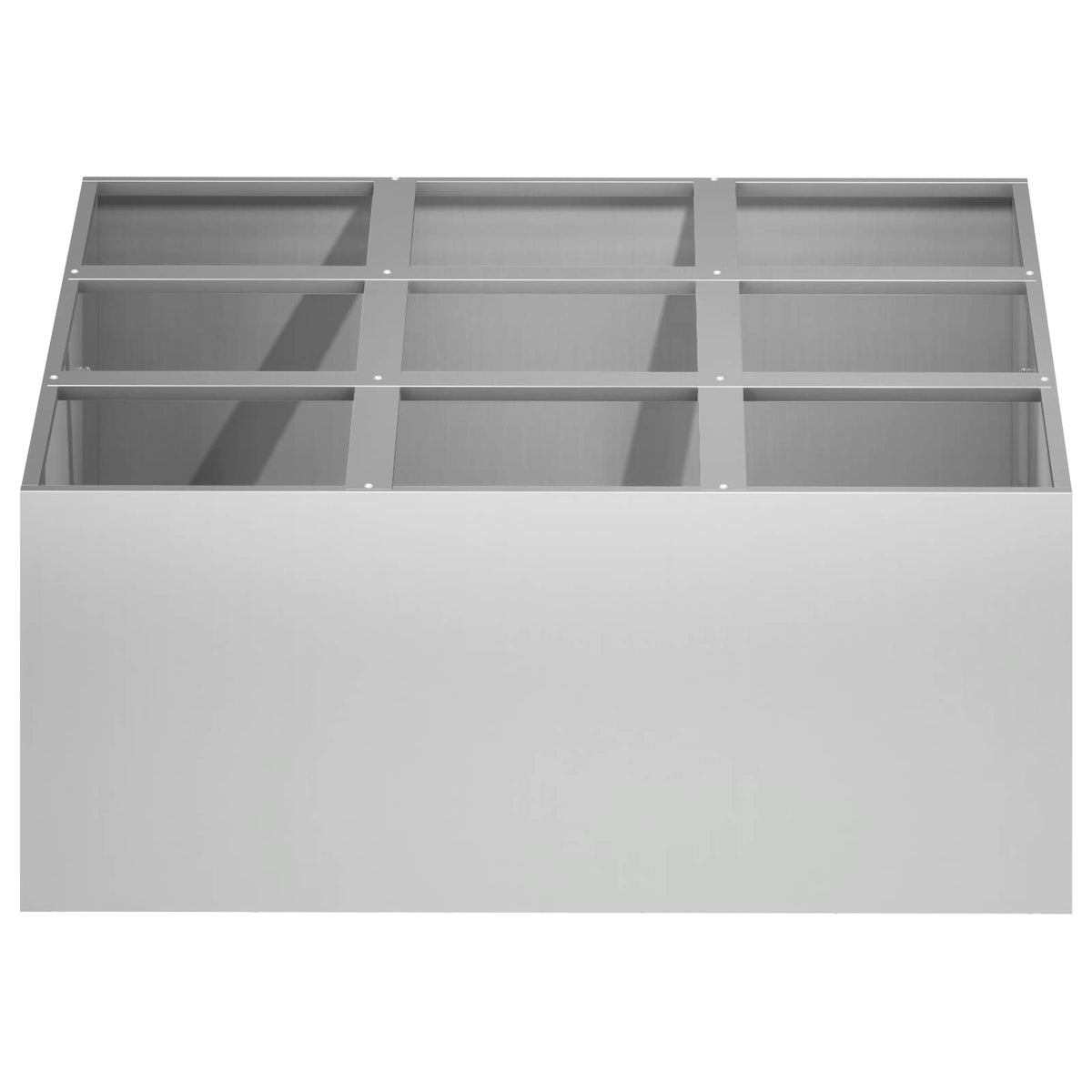 Vrtna saksija Srebrna 100 x 100 x 20 cm Pocinčani čelik