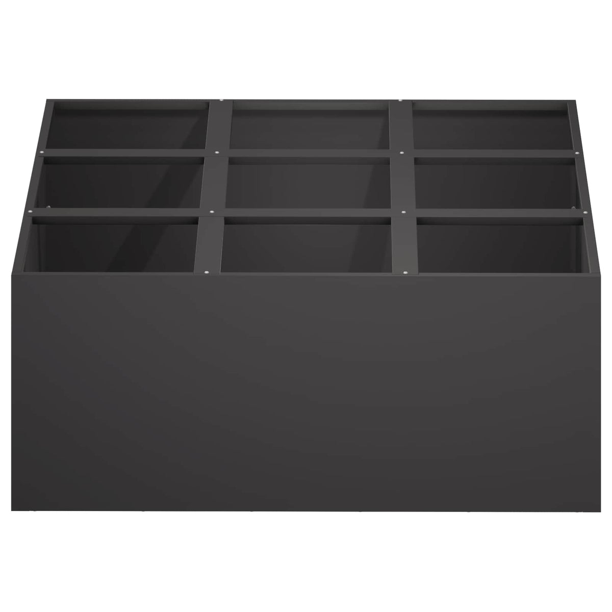 Vrtna saksija Crna 100 x 100 x 50 cm Čelična vrata