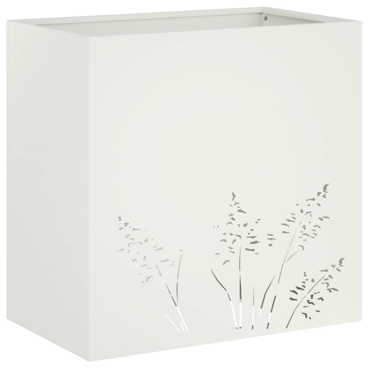 Vrtna saksija 2 kom. Bijela 50 x 30 x 49 cm Čelična vrata