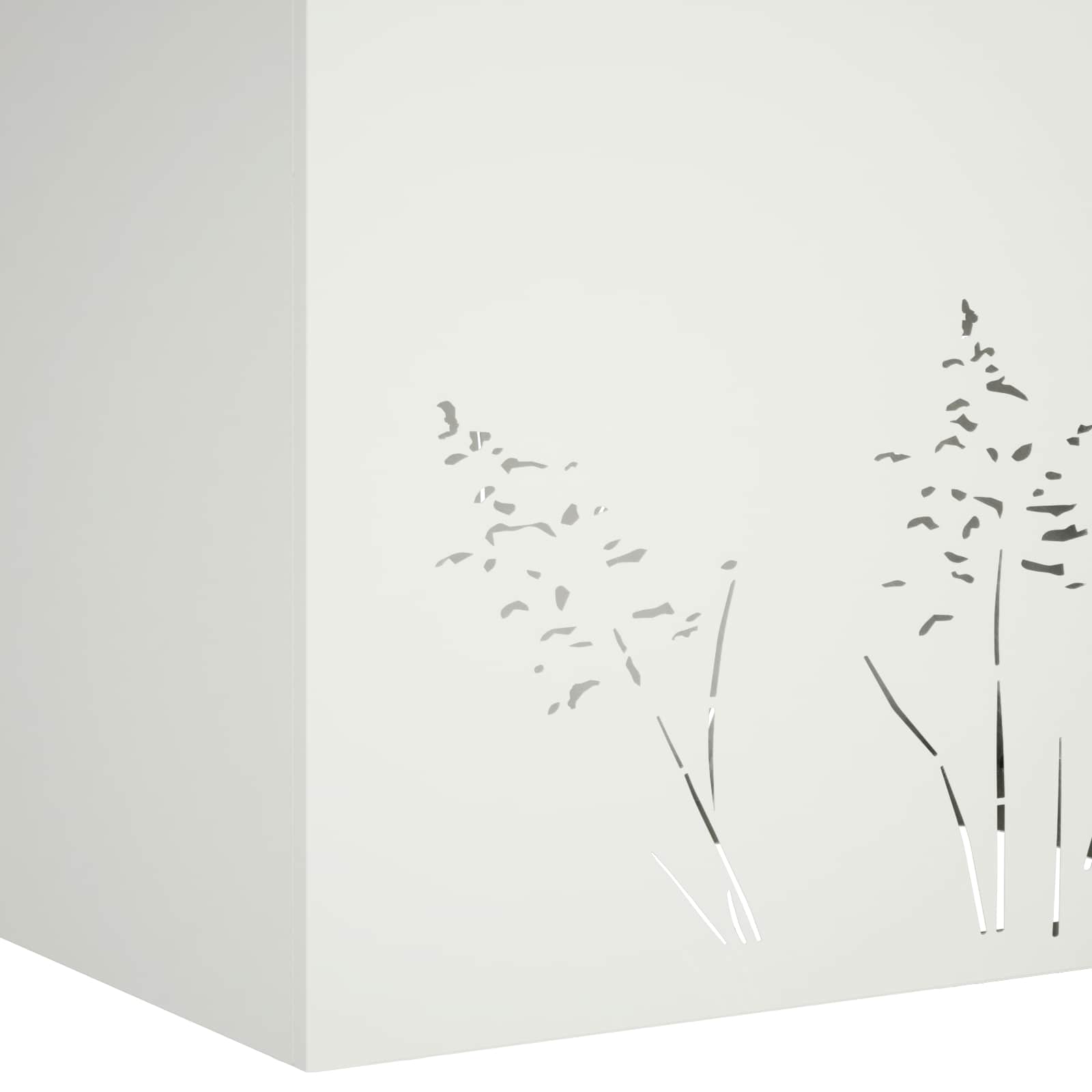 Vrtna saksija 2 kom. Bijela 80 x 20 x 49 cm Čelična vrata