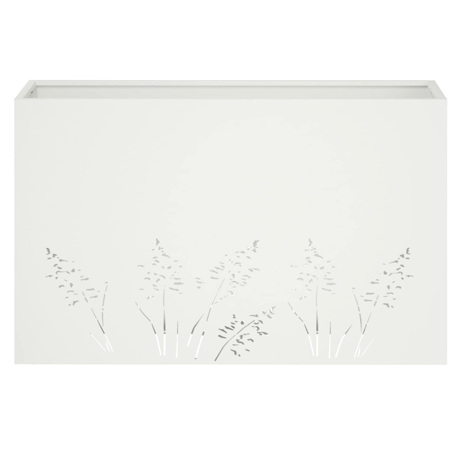 Vrtna saksija 2 kom. Bijela 80 x 20 x 49 cm Čelična vrata
