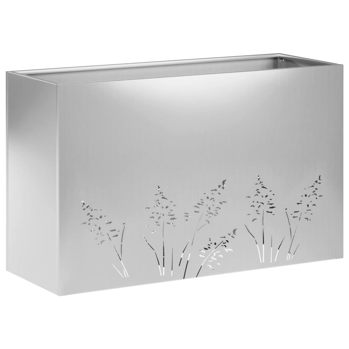 Vrtna saksija Srebrna 80 x 20 x 49 cm Pocinčani čelik