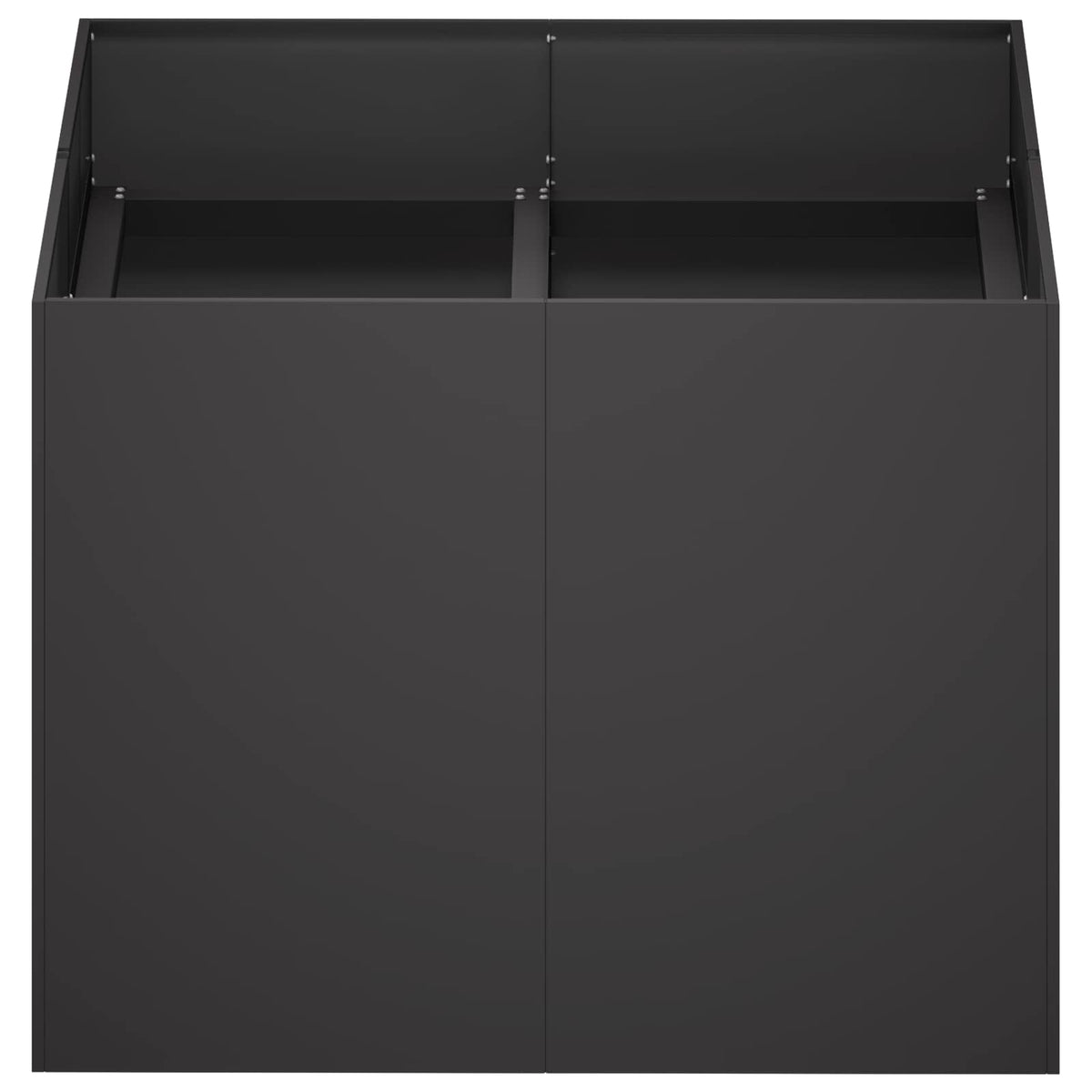 Vrtna saksija Crna 80 x 80 x 60 cm Čelična vrata