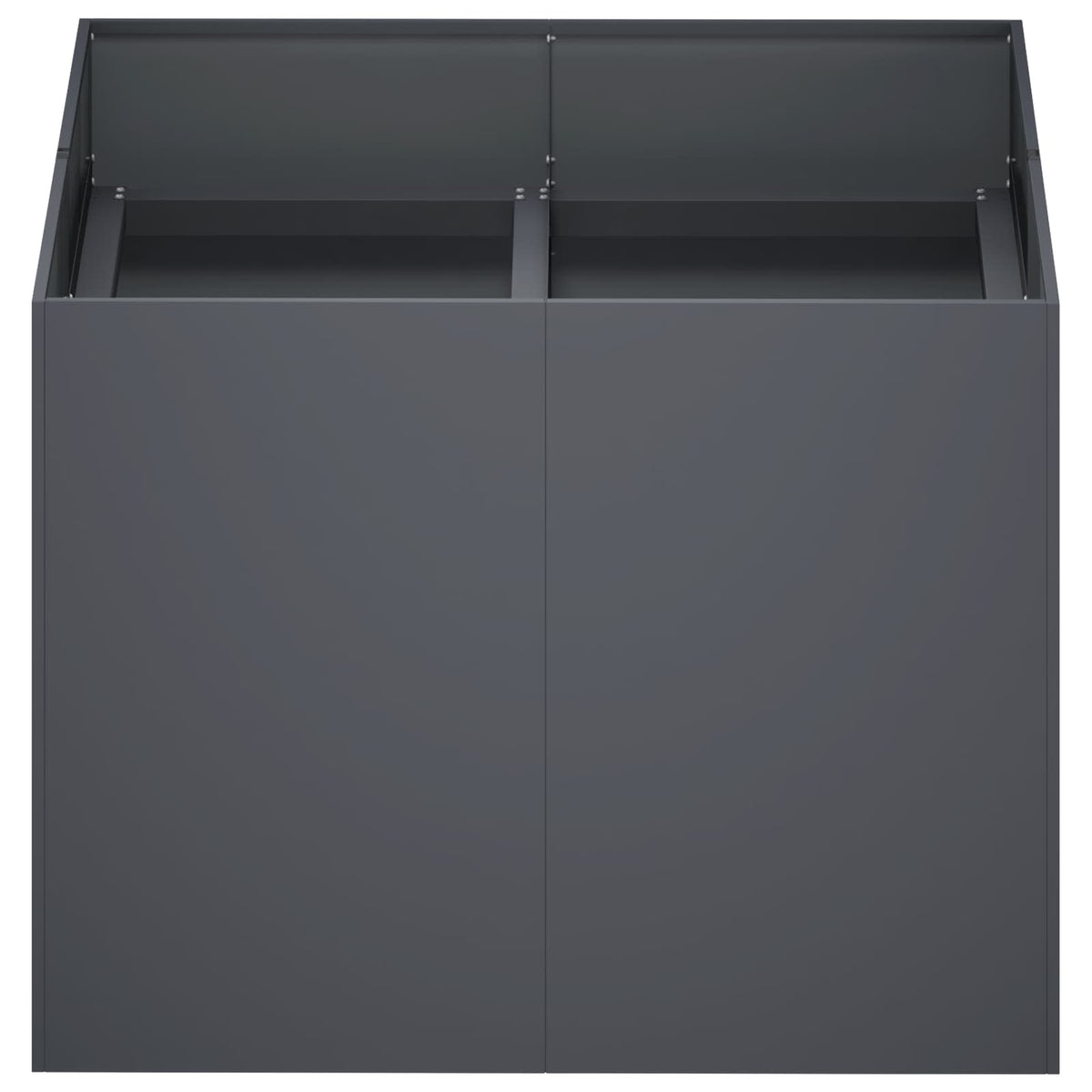 Vrtna saksija Antracit 80 x 80 x 60 cm Čelična vrata