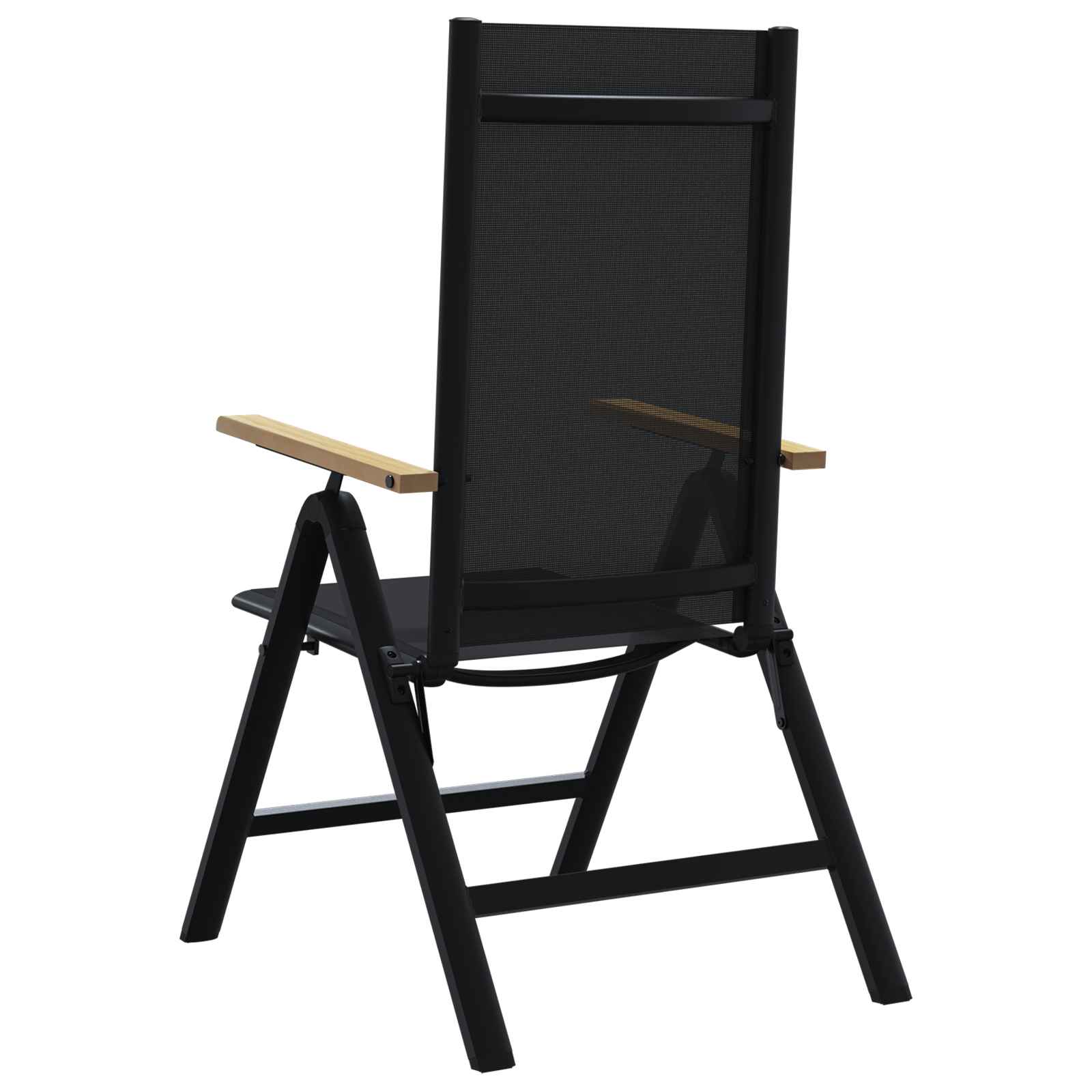 Ležaljke u vrtu 2 pcs Crna 58 x 73 x 111,5 cm Tekstilen