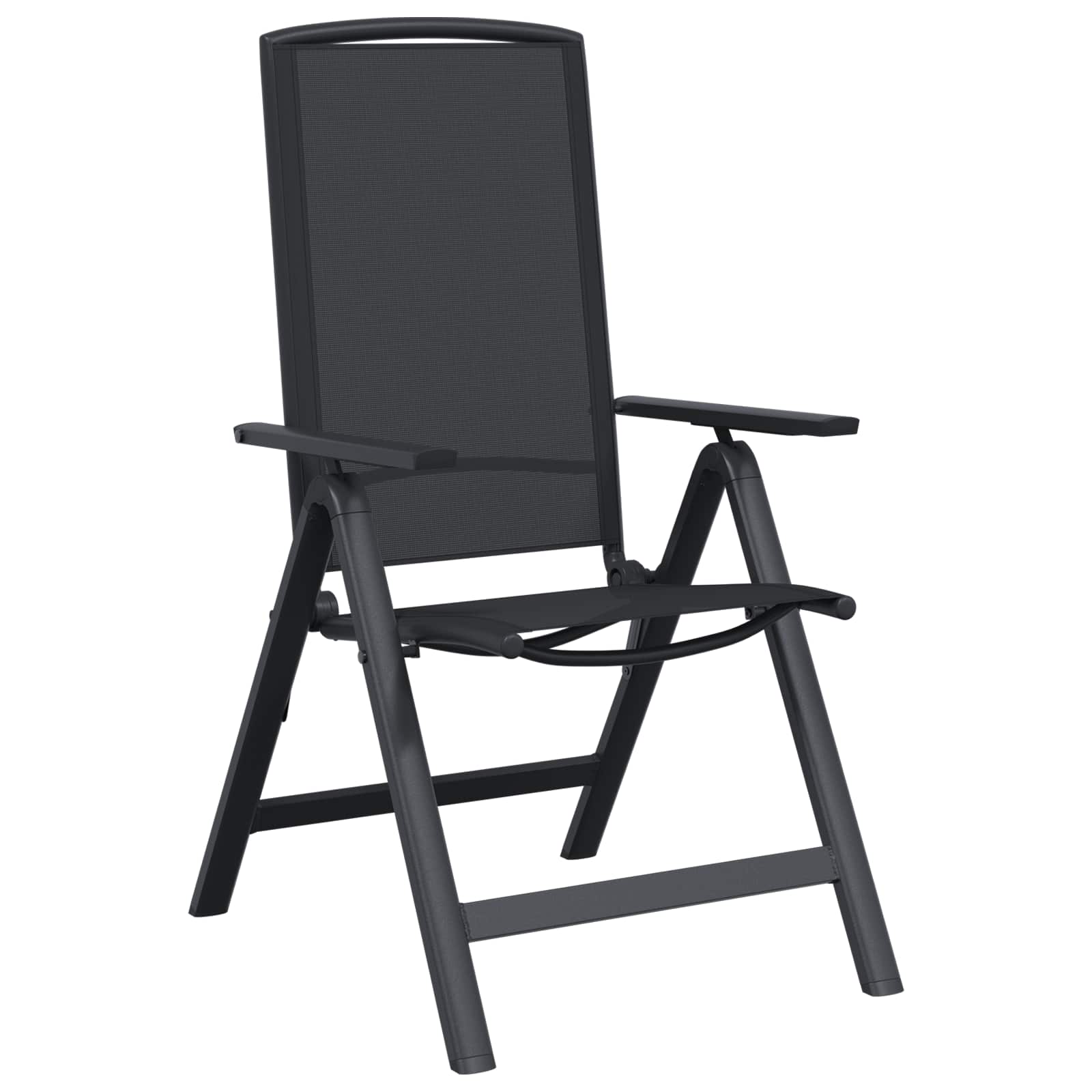 Ležaljke u vrtu 2 pcs Crna 58 x 71 x 112 cm Tekstilen