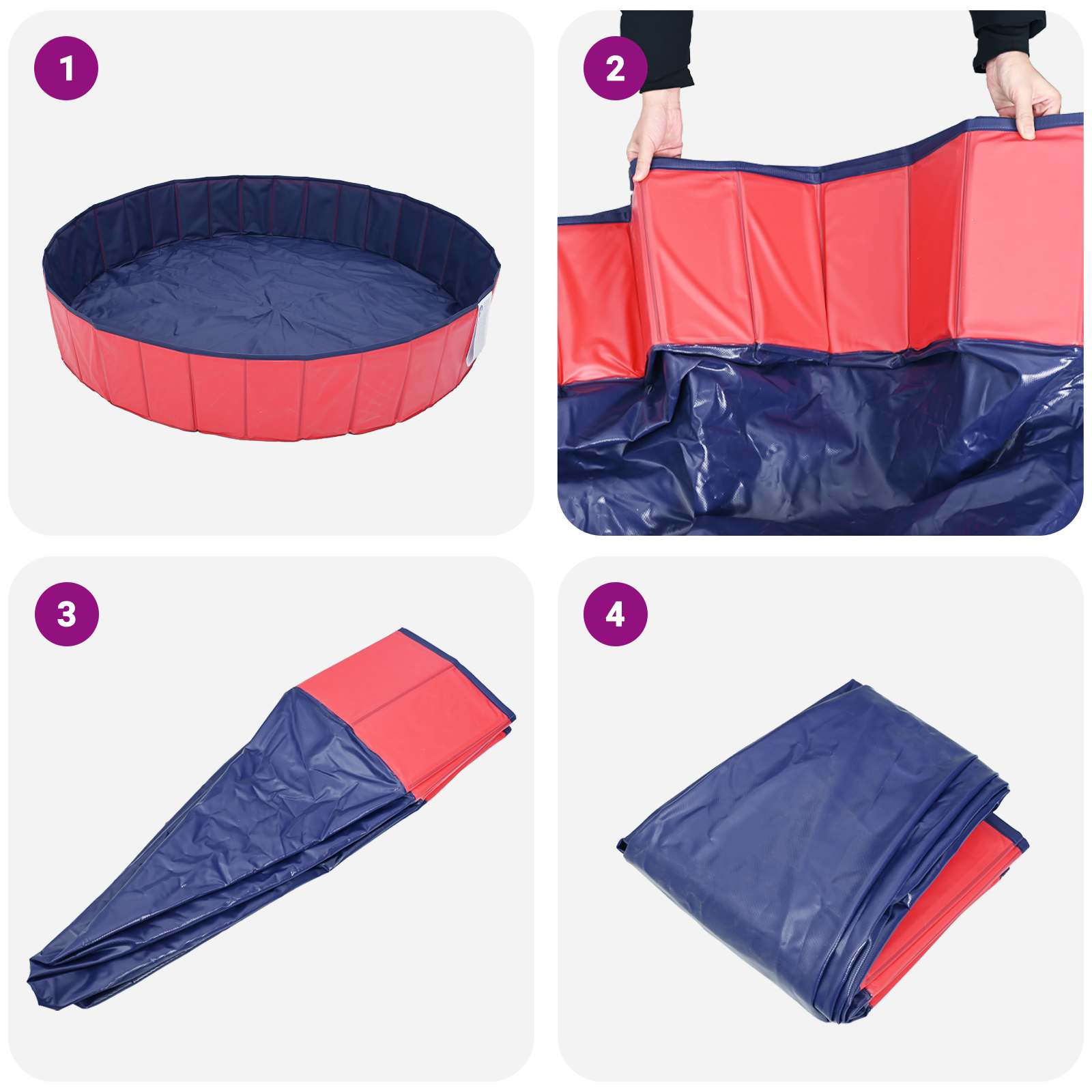 Bazen za pse Crvena Ø200 x 30 cm Debeli PVC