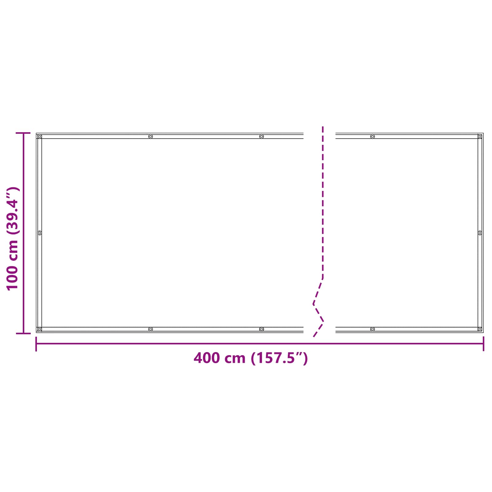Balcony ekran Svijetlo siva 100 x 400 cm Oxford tkanina