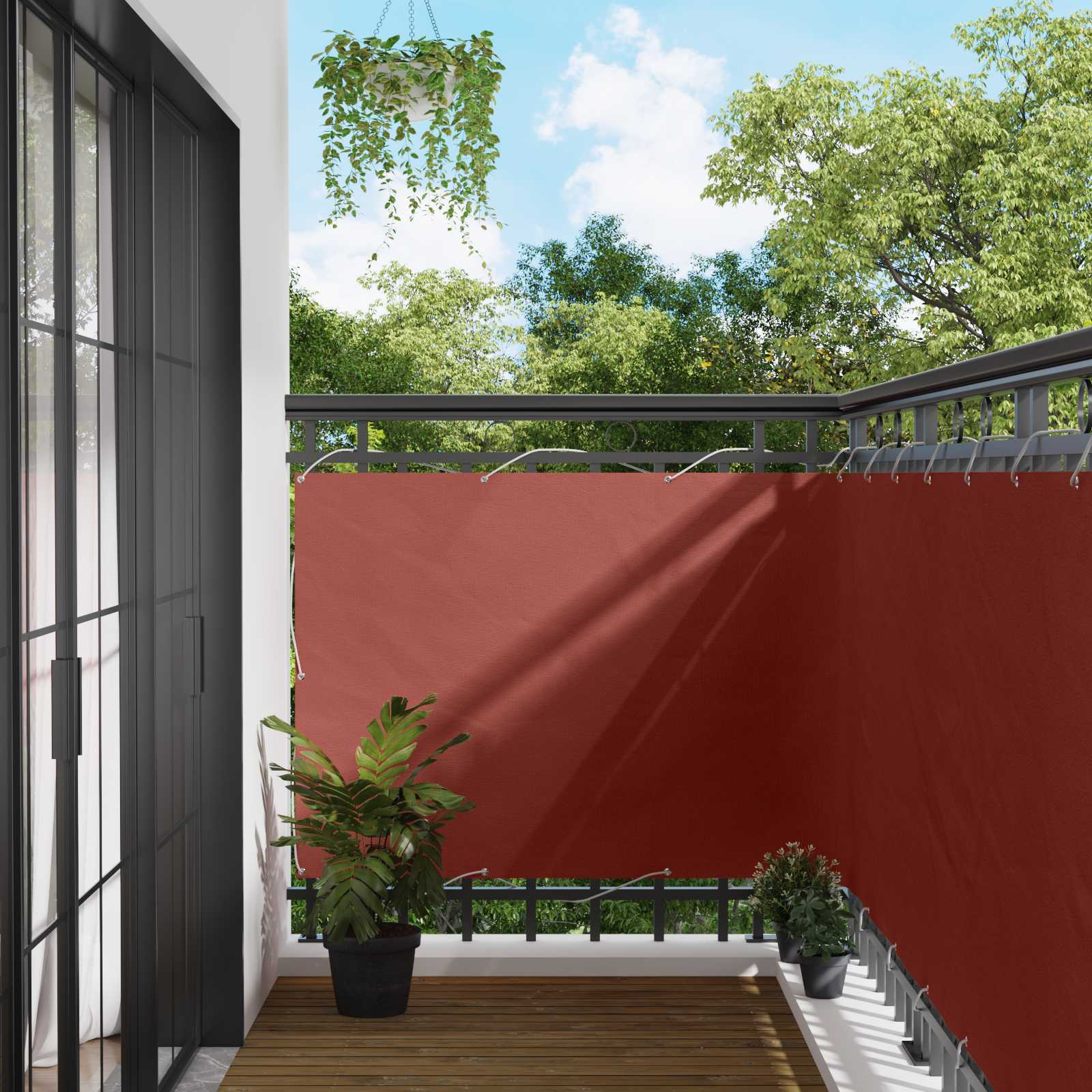 Balcony ekran Terakota 110 x 700 cm Oxford tkanina